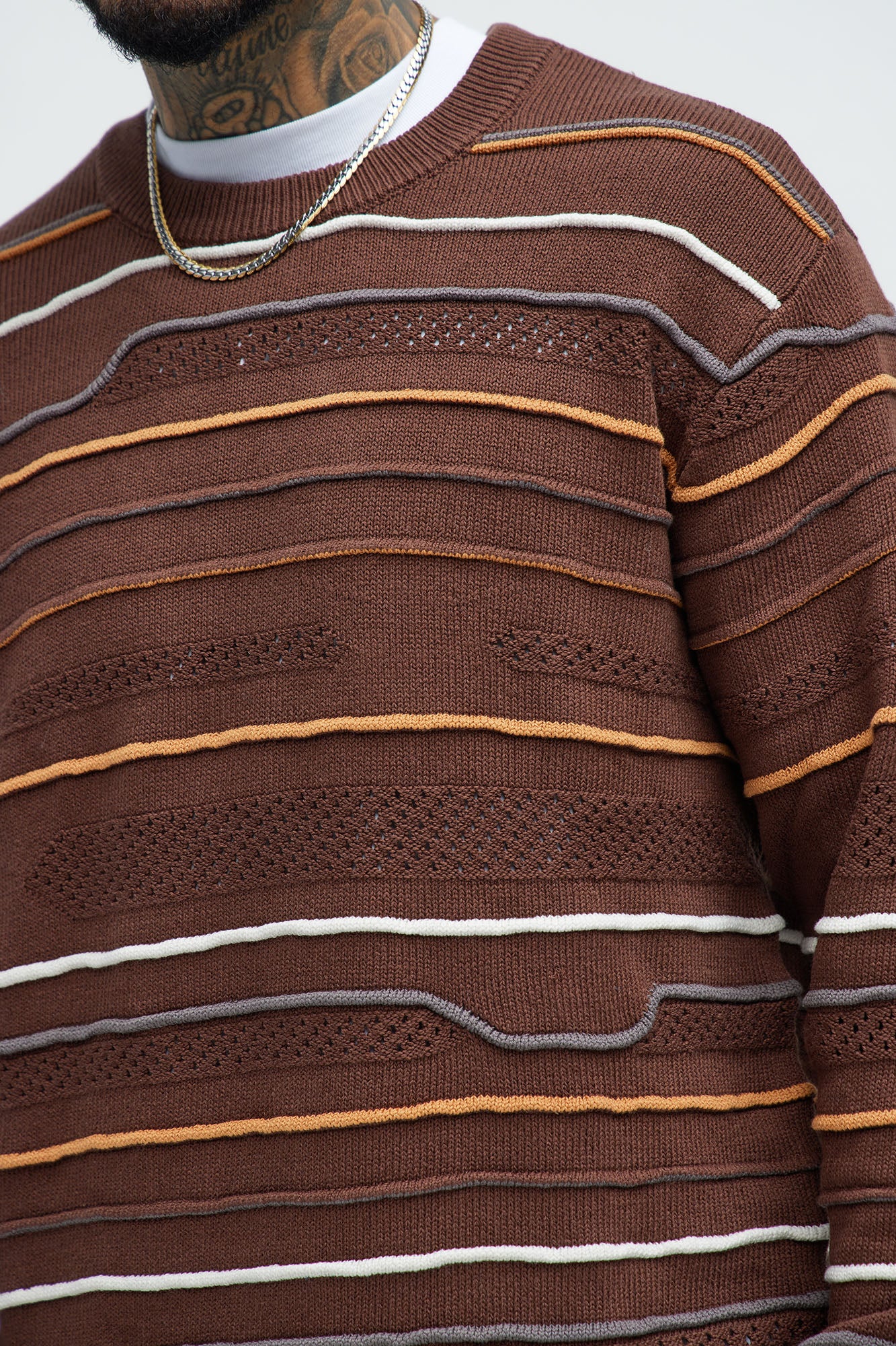 Dreamer Crewneck Sweater - Brown/combo - Image 3