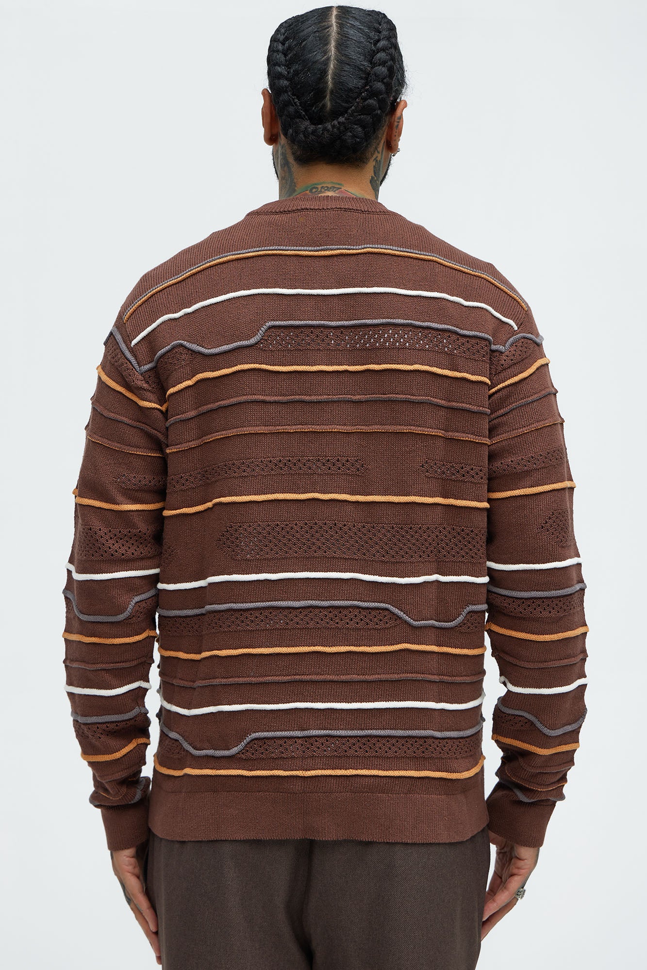 Dreamer Crewneck Sweater - Brown/combo - Image 4