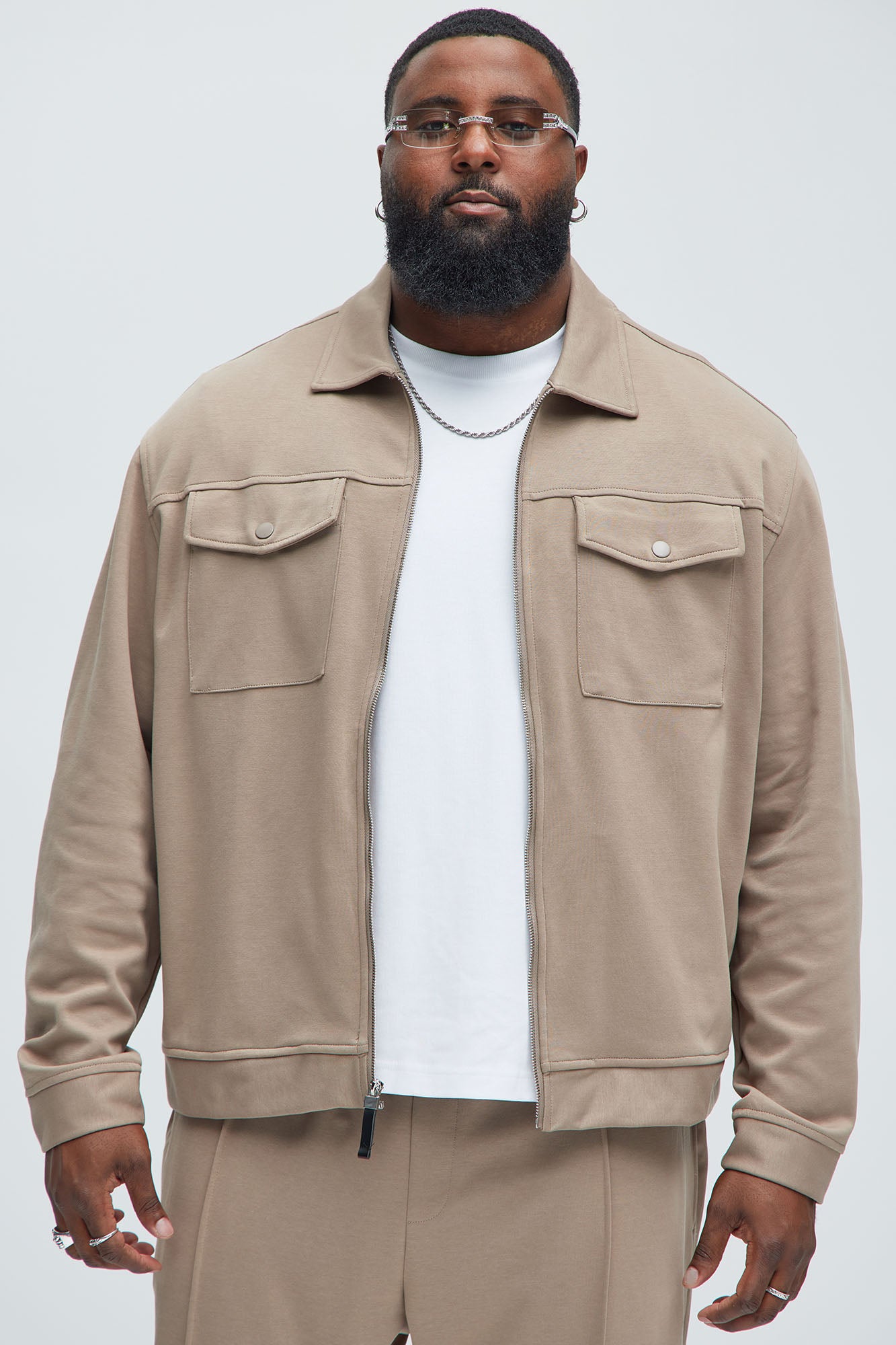 Ryan Interlock Work Jacket - Tan - Image 5