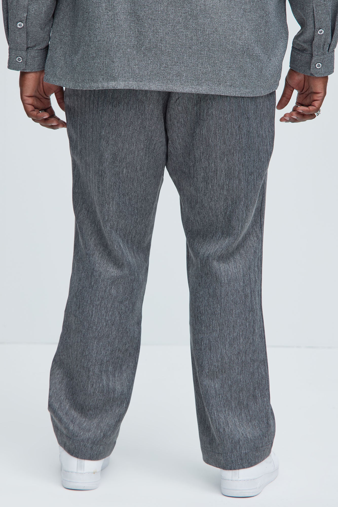 Double Time Pleated Straight Trousers - Grey/combo - Image 8