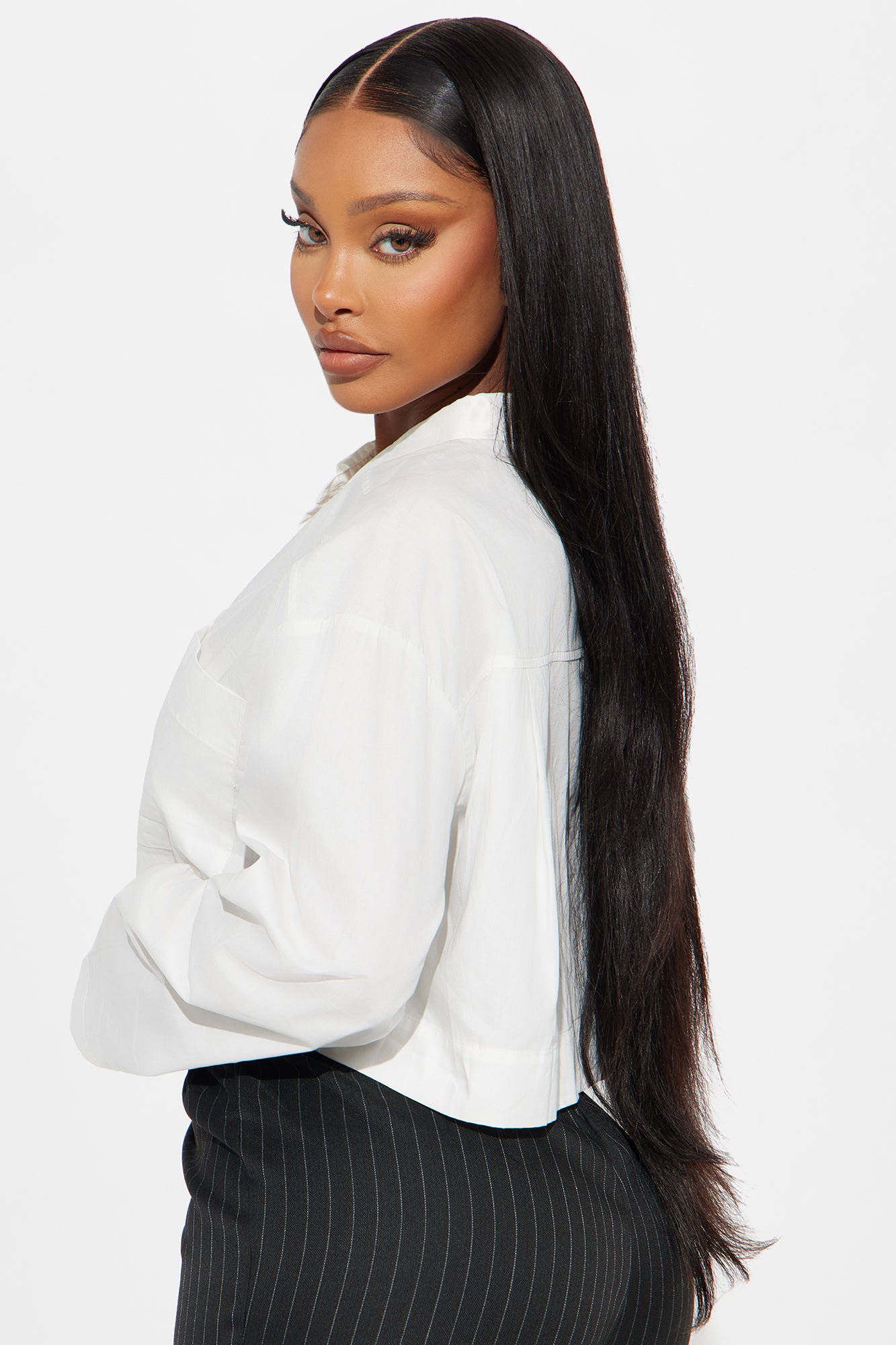 Busy Weekends Long Sleeve Poplin Shirt - White - Image 3