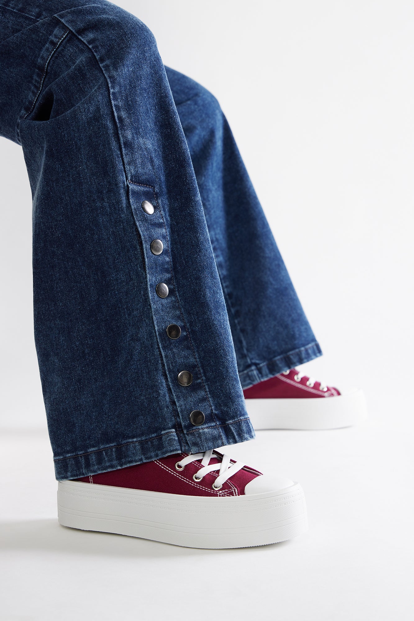 Joss Platform Sneakers - Wine - Image 4