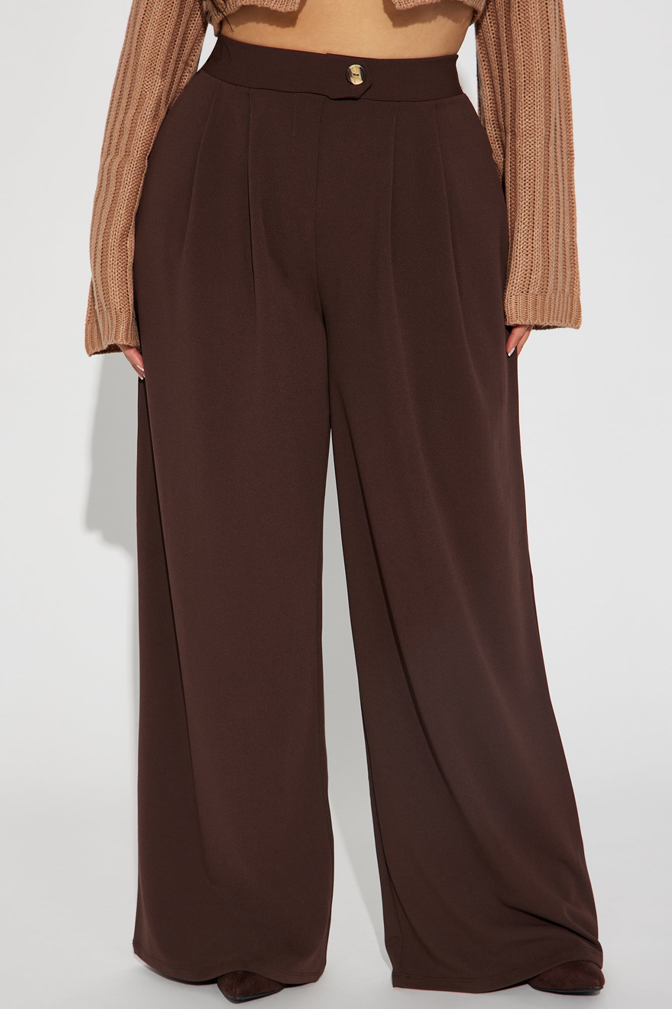 What Matters Most Wide Leg Trouser - Chocolate - Image 5