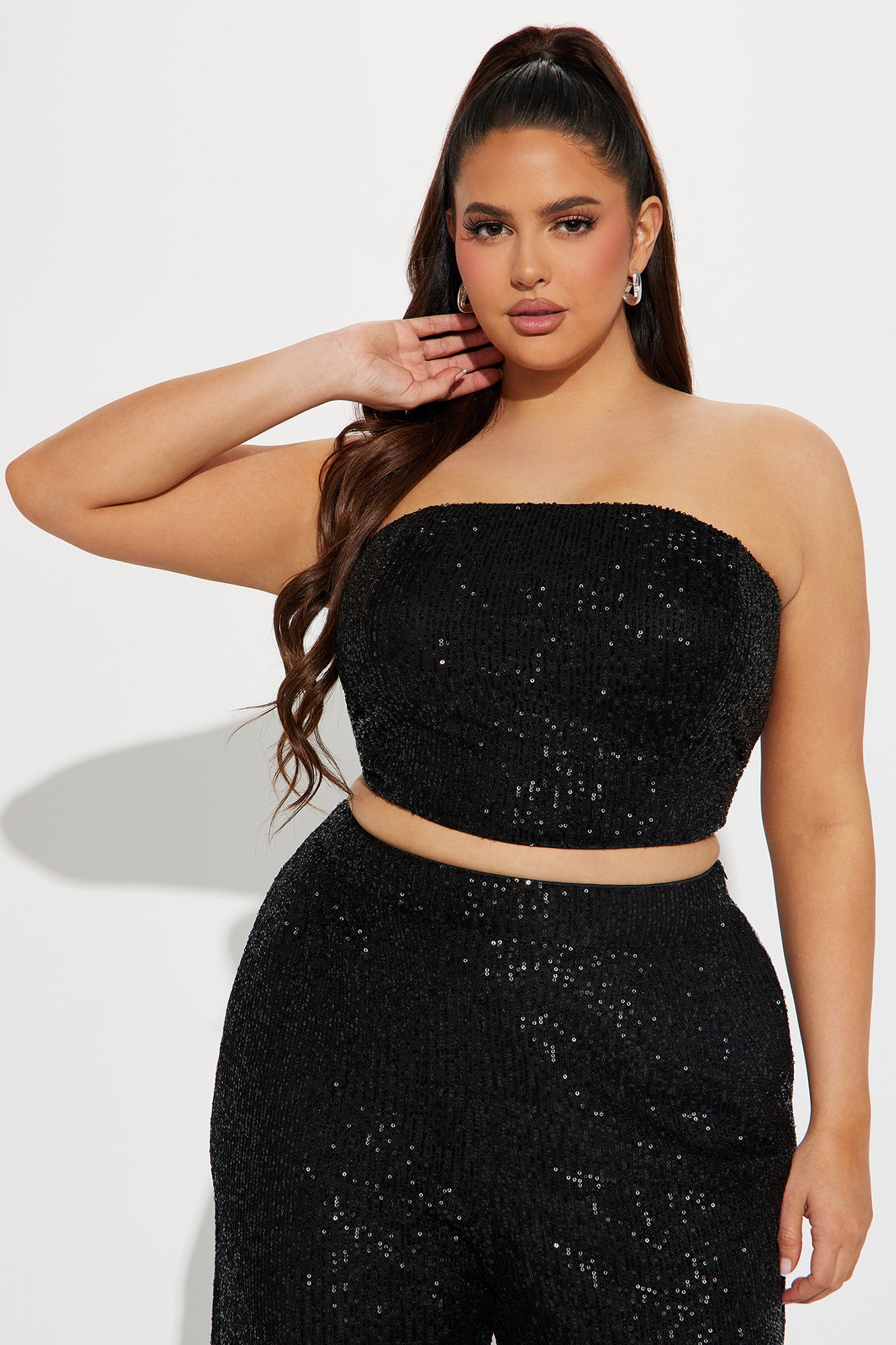 Stella Sequin Pant Set - Black - Image 5