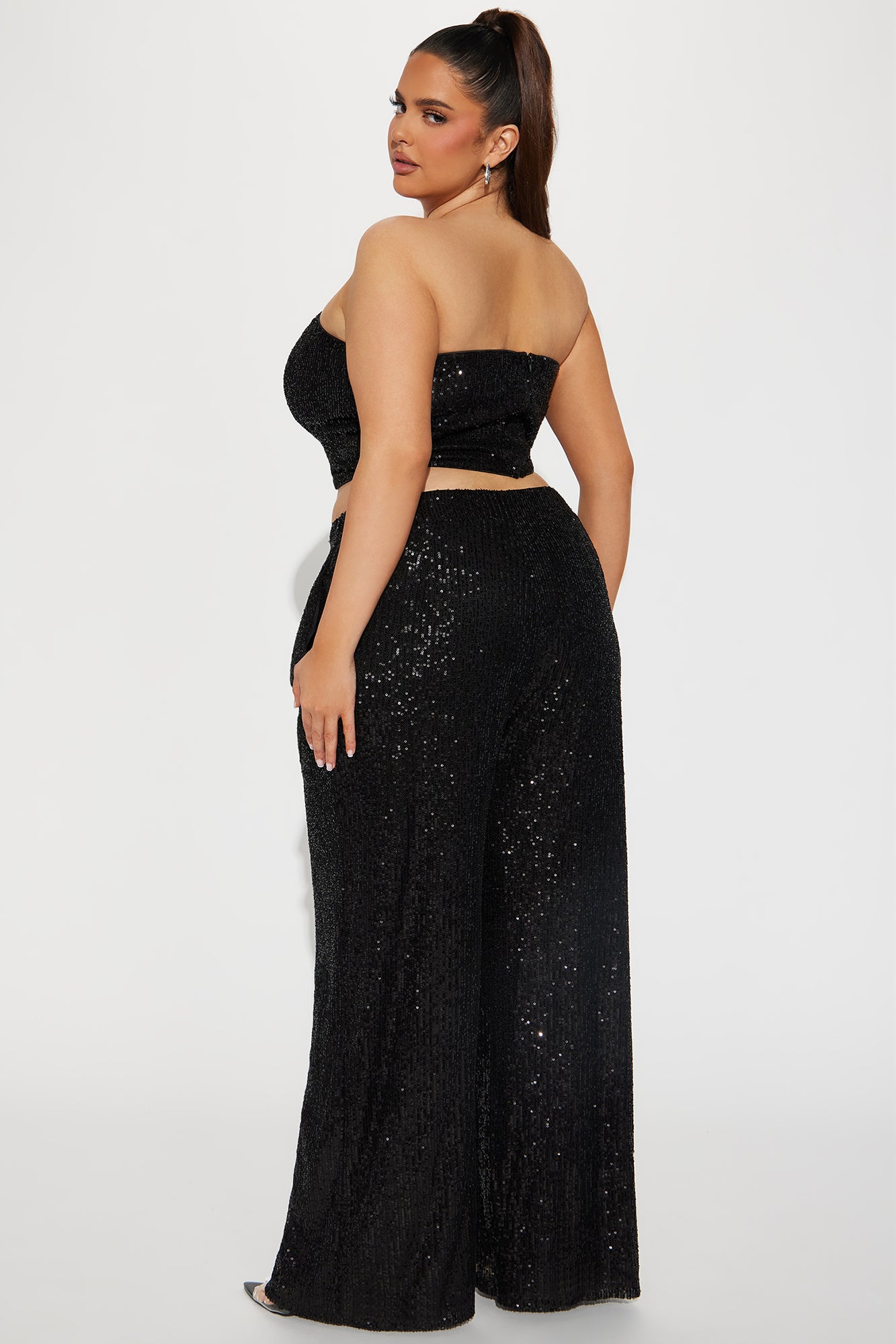 Stella Sequin Pant Set - Black - Image 6