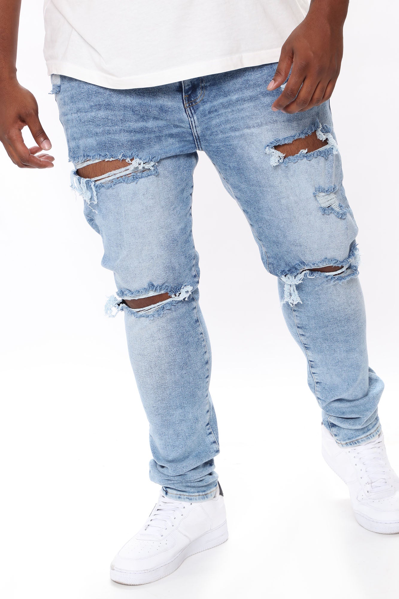 Ride Along Stacked Skinny Jeans - Medium Wash - Image 6