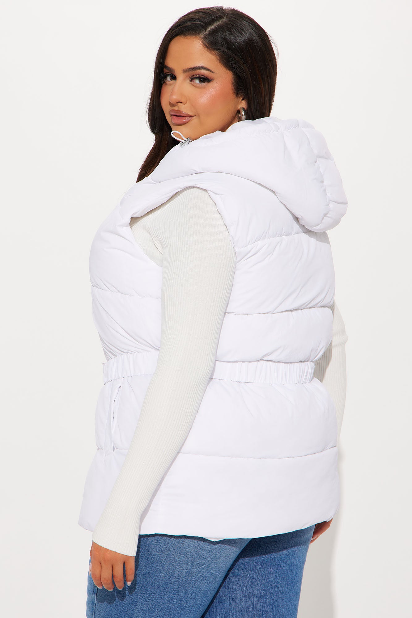 Hold You Down Puffer Vest - White - Image 8