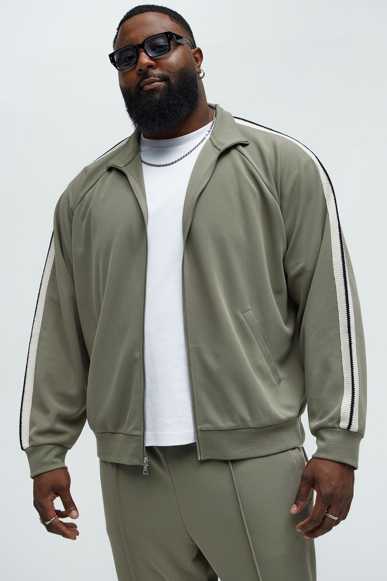 Dennis Track Jacket - Olive - Image 5