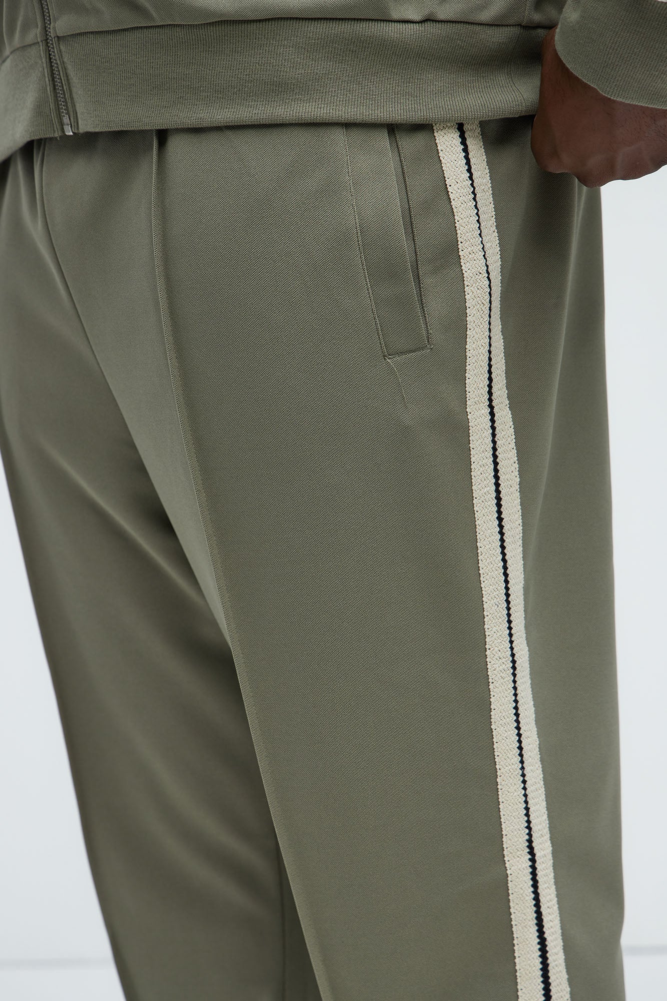 Dennis Classic Knit Track Pants - Olive - Image 12