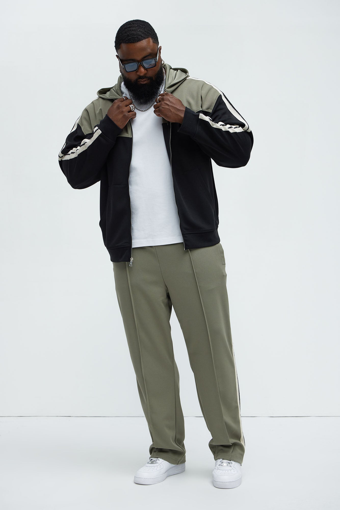 Dennis Zip Up Hoodie - Black/combo - Image 6