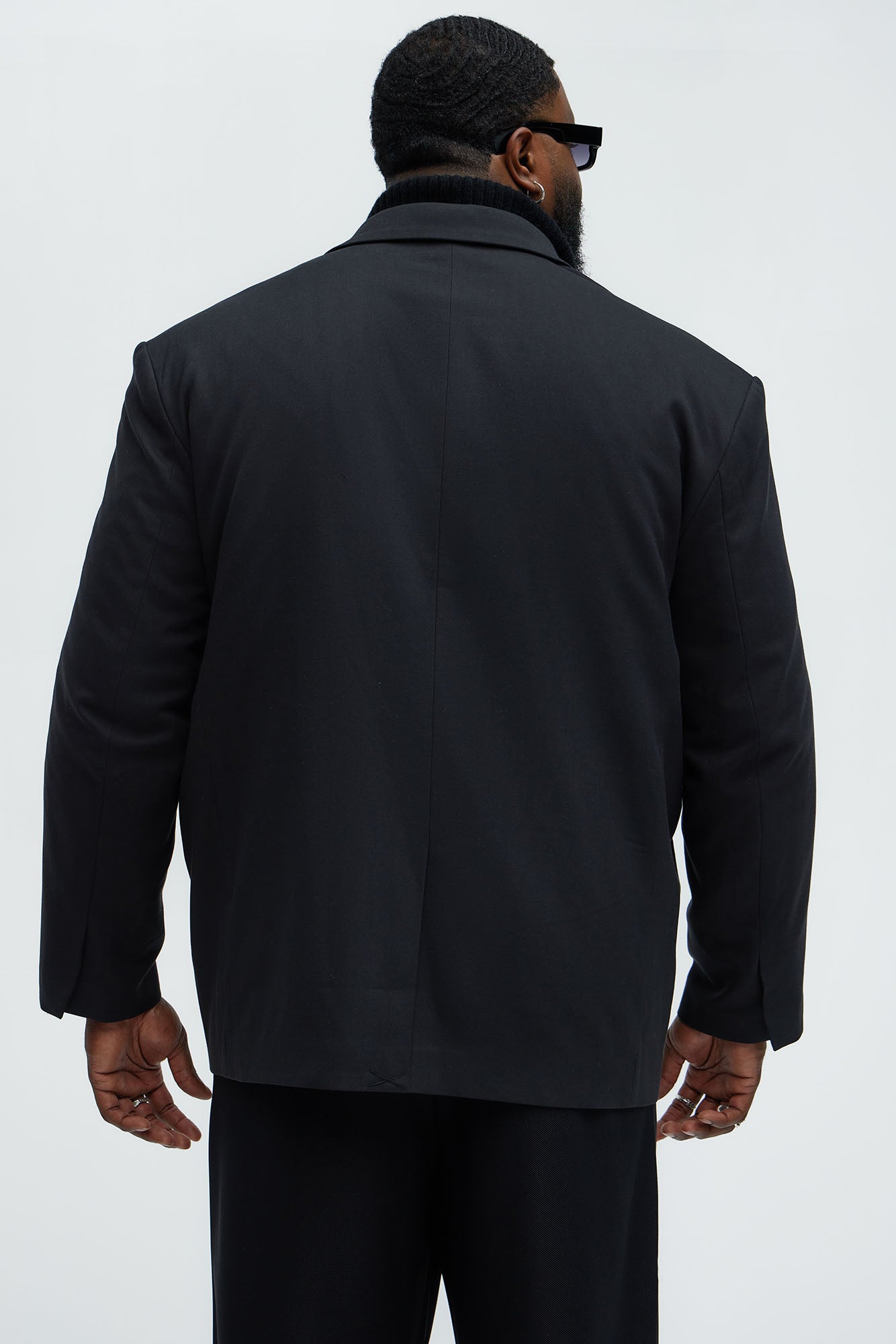 Dexter Relaxed Single Button Blazer - Black - Image 8