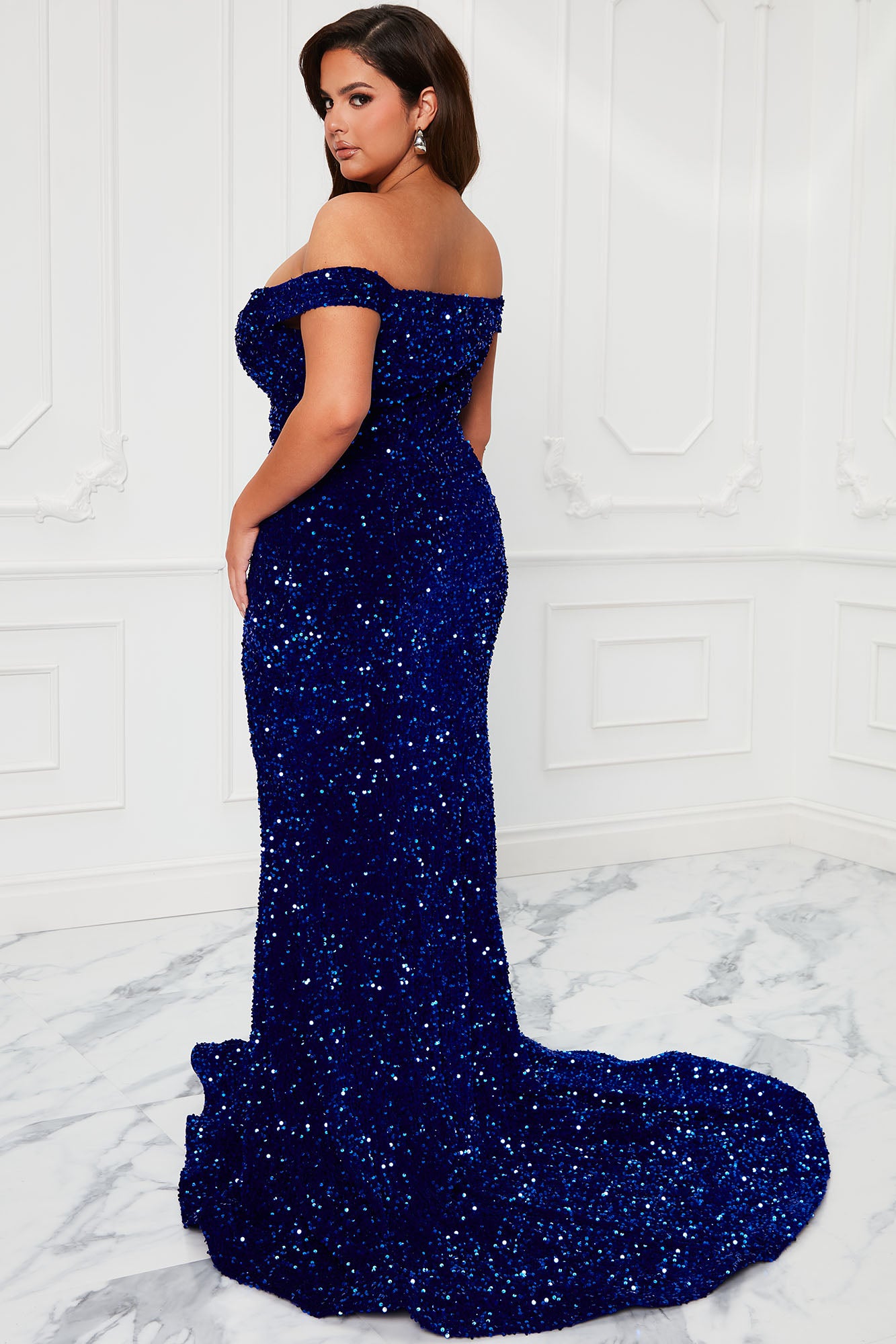 Alora Sequin Maxi Gown - Royal - Image 7