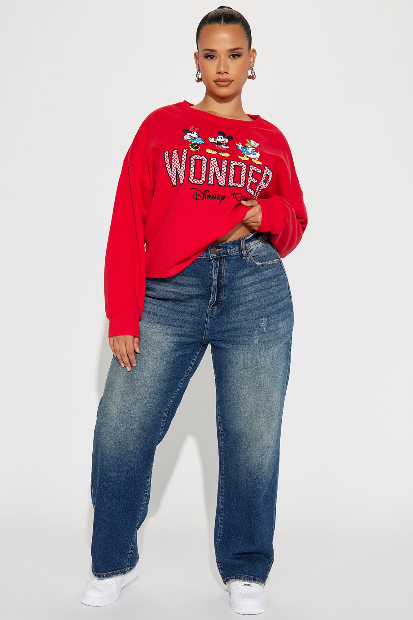 Disney 1OO Sweatshirt - Red - Image 6