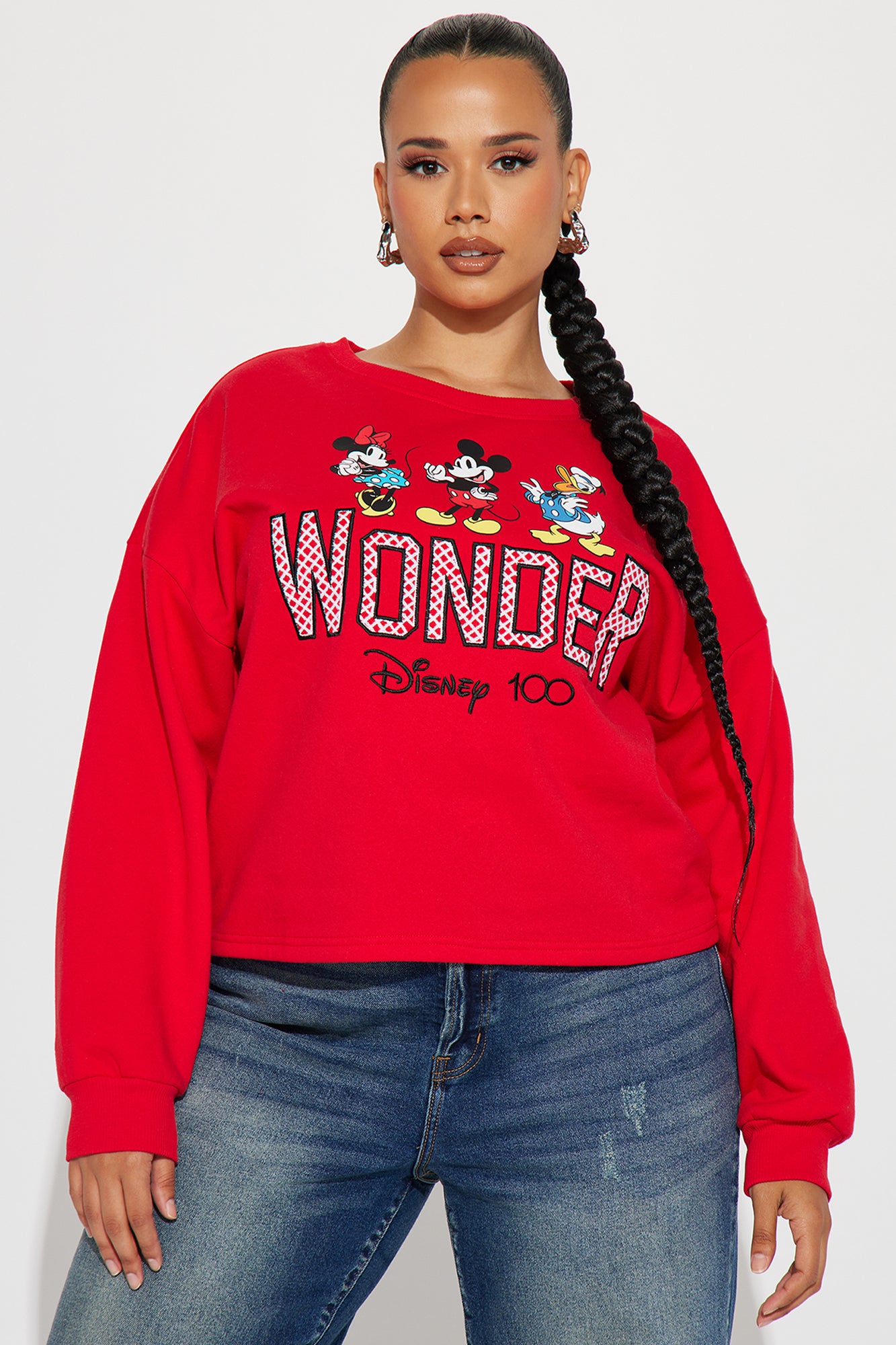 Disney 1OO Sweatshirt - Red - Image 5