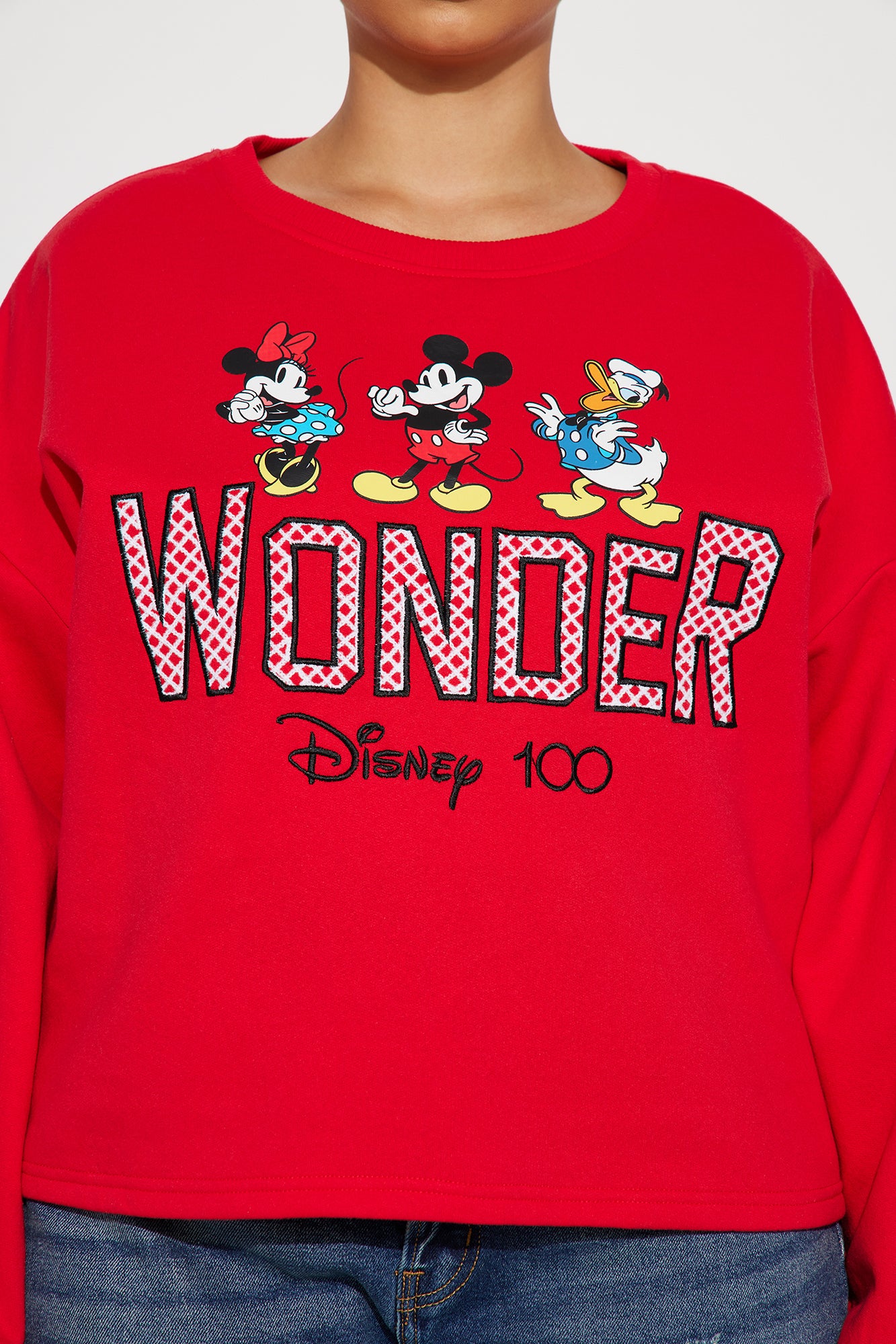 Disney 1OO Sweatshirt - Red - Image 7