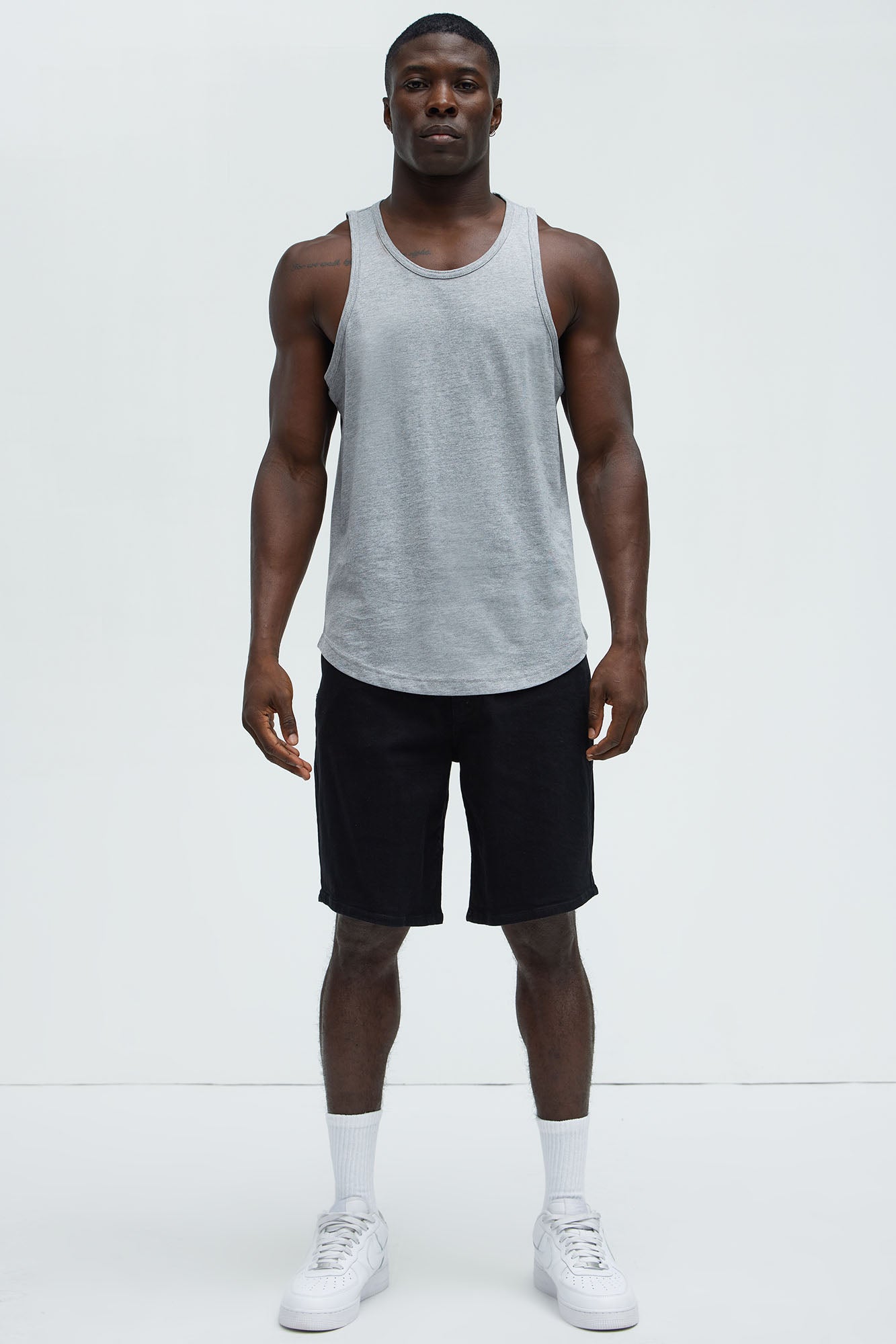 Mike Relaxed Denim Shorts - Black - Image 6