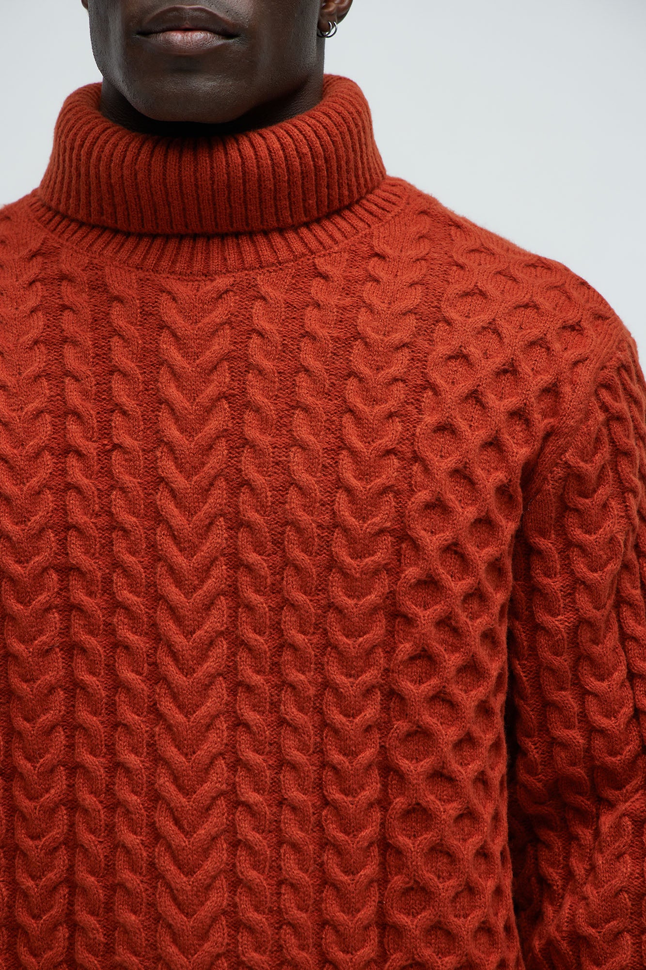 Got Potential Turtleneck Sweater - Rust - Image 3