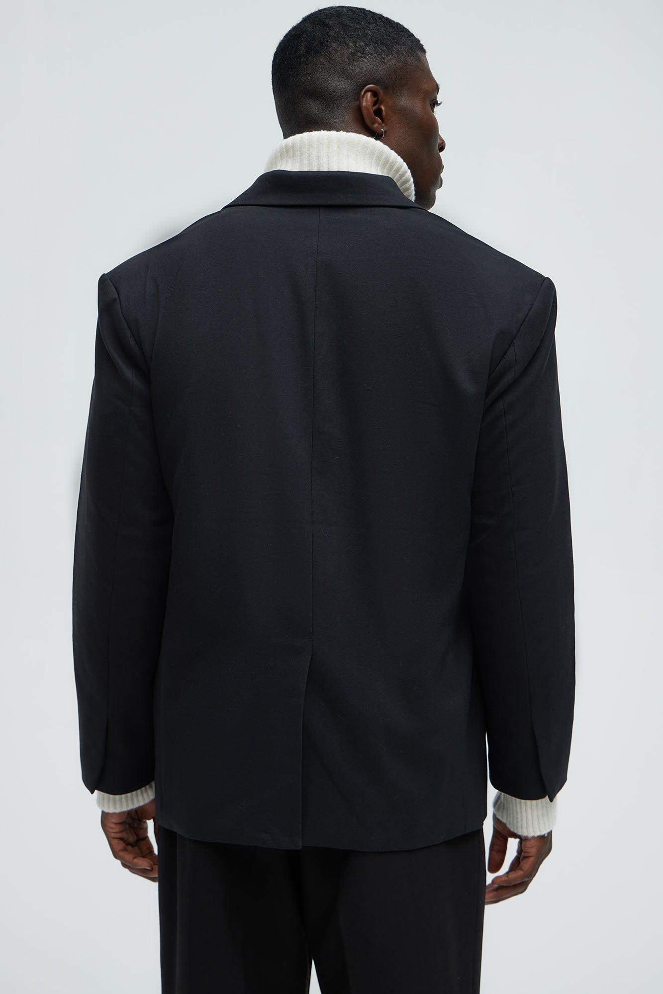 Dexter Relaxed Single Button Blazer - Black - Image 4