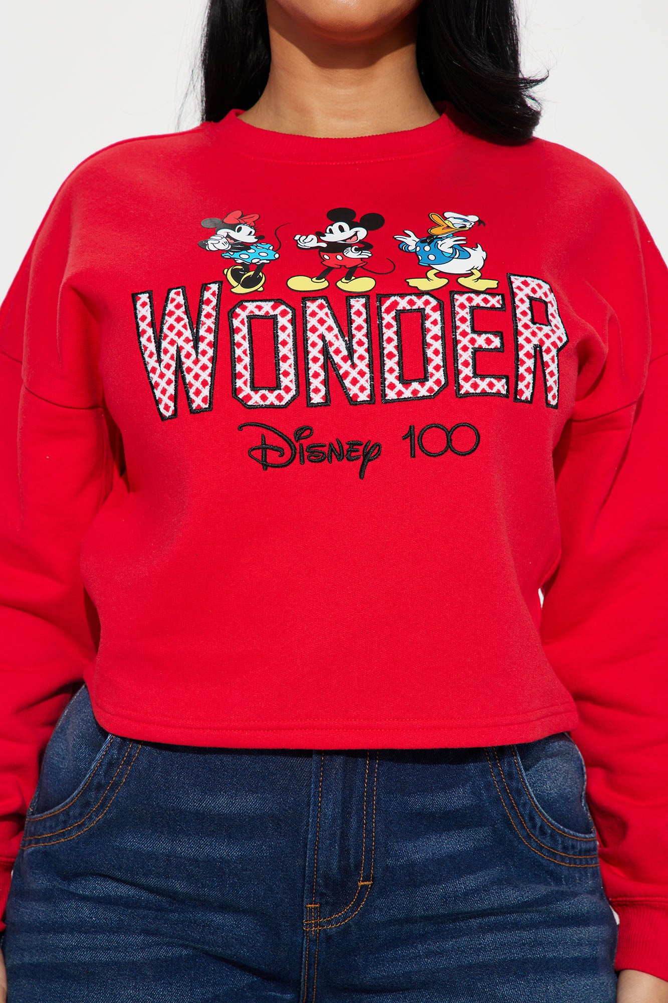 Disney 1OO Sweatshirt - Red - Image 3