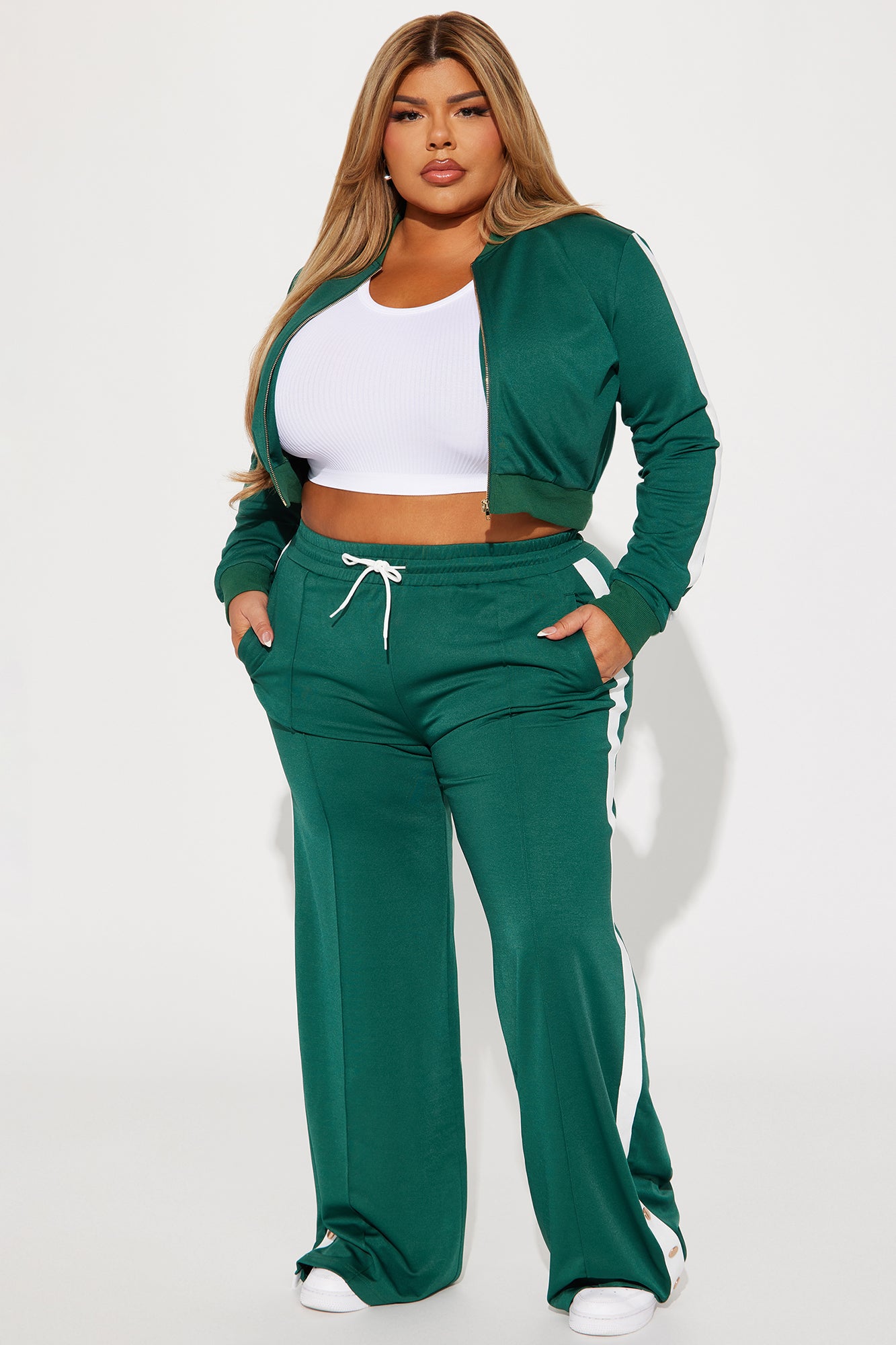 Hanging Out Later Track Pant Set - Hunter - Image 4