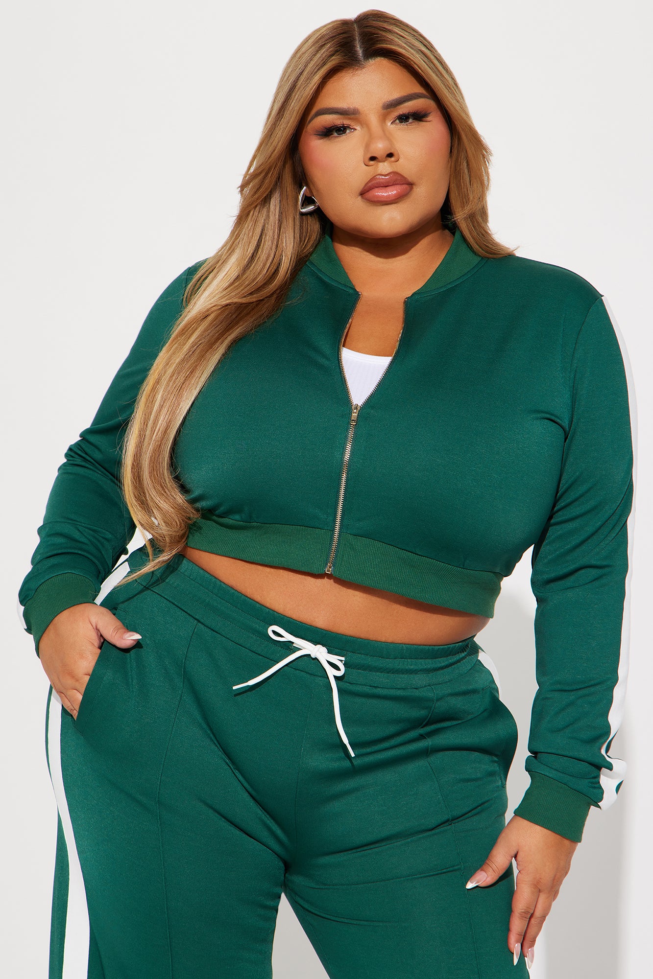 Hanging Out Later Track Pant Set - Hunter - Image 6