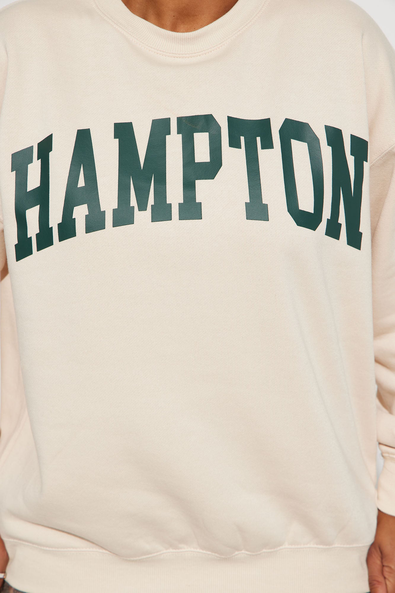 Hampton Vintage Crew Neck Sweatshirt - Cream - Image 3