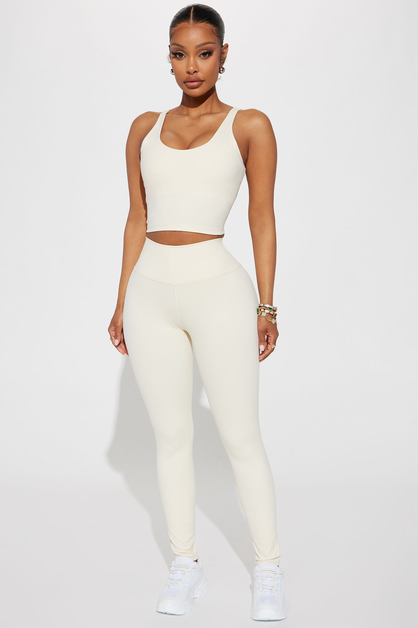 Get Right Active Leggings - Cream - Image 3
