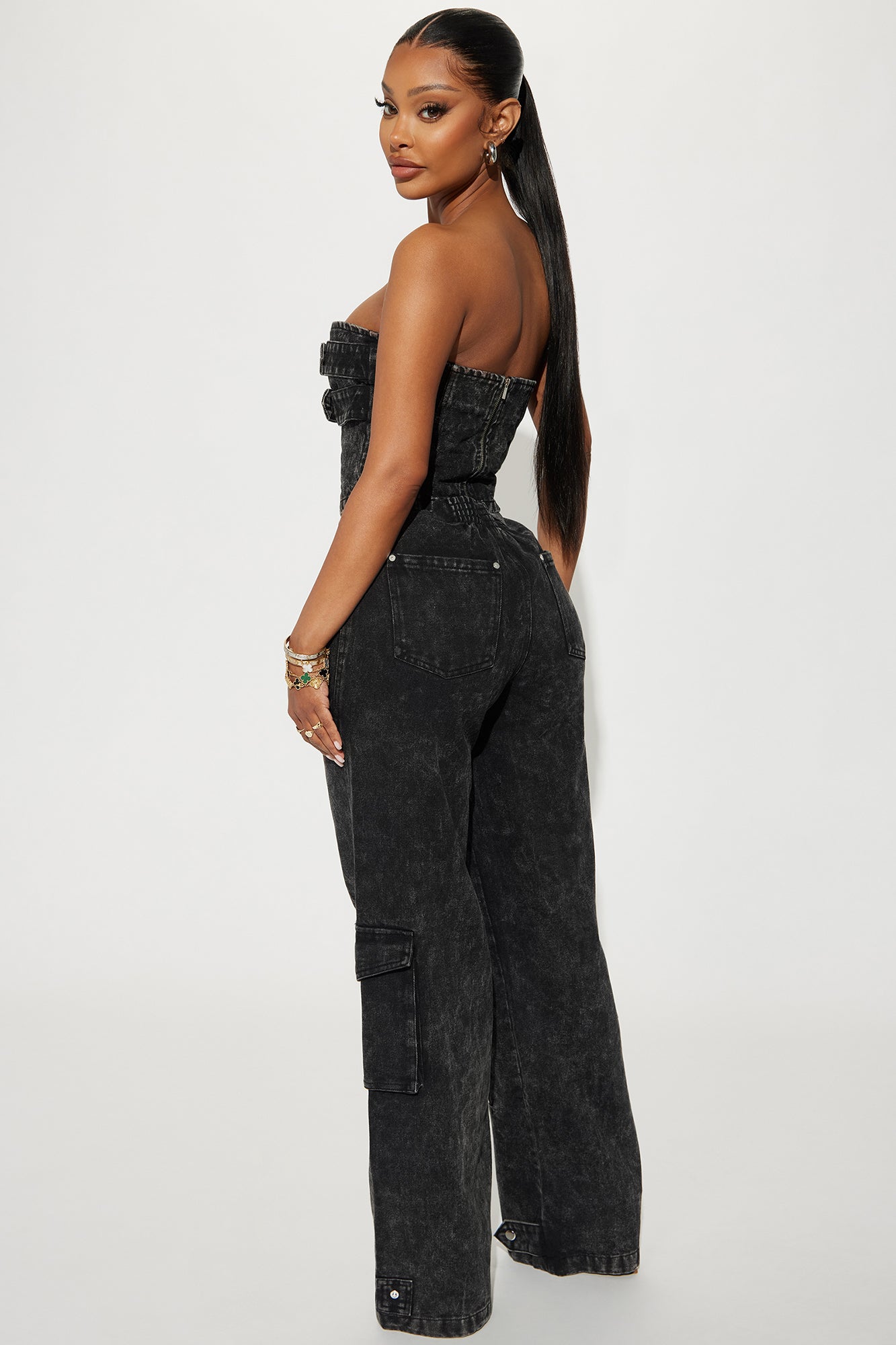Sweet Love Mineral Wash Pant Set - Black - Image 4