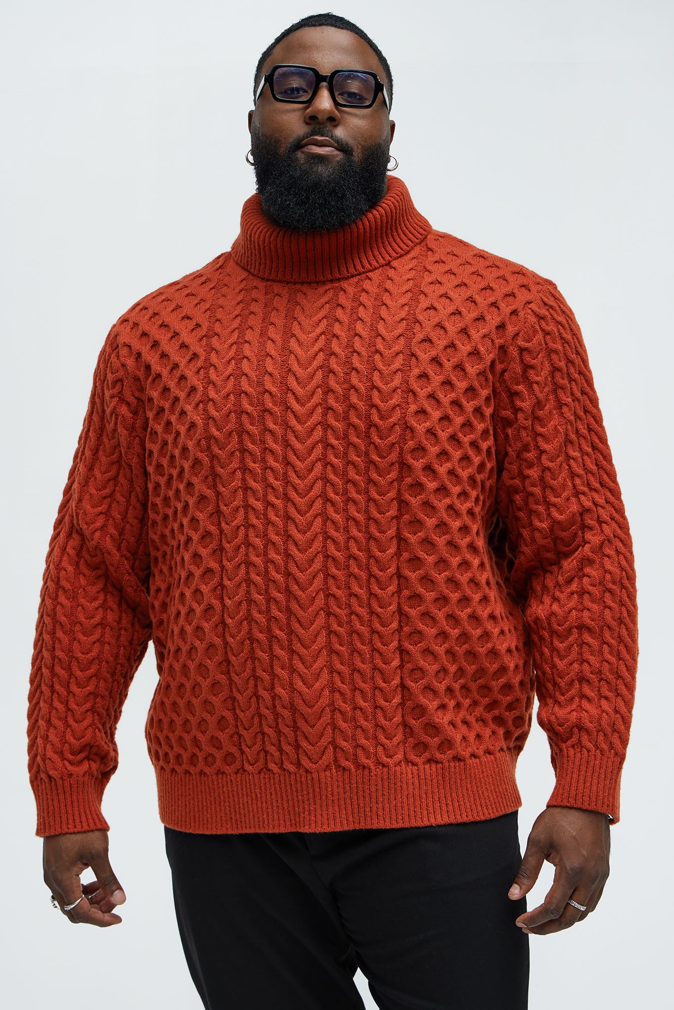 Got Potential Turtleneck Sweater - Rust - Image 5