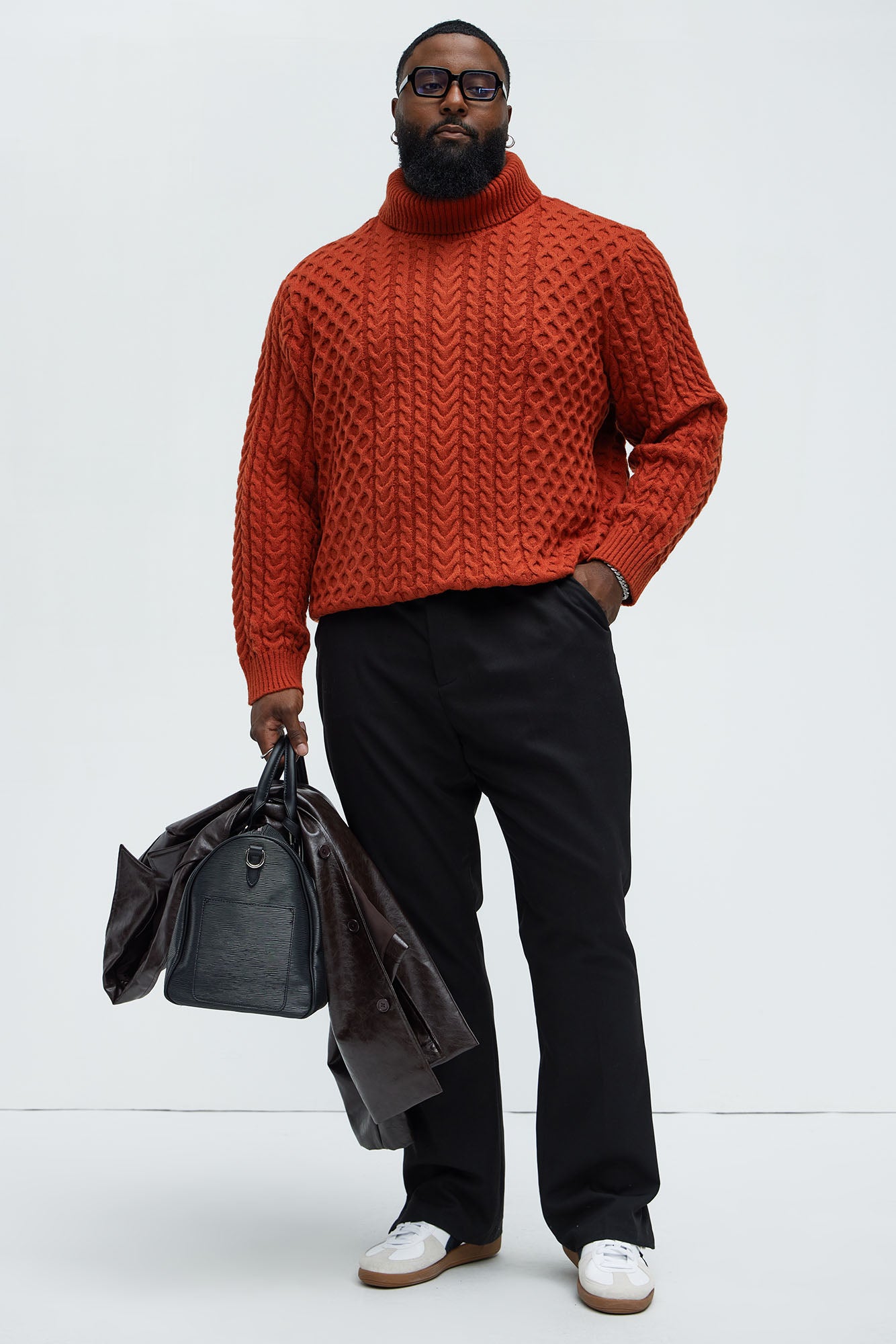 Got Potential Turtleneck Sweater - Rust - Image 7
