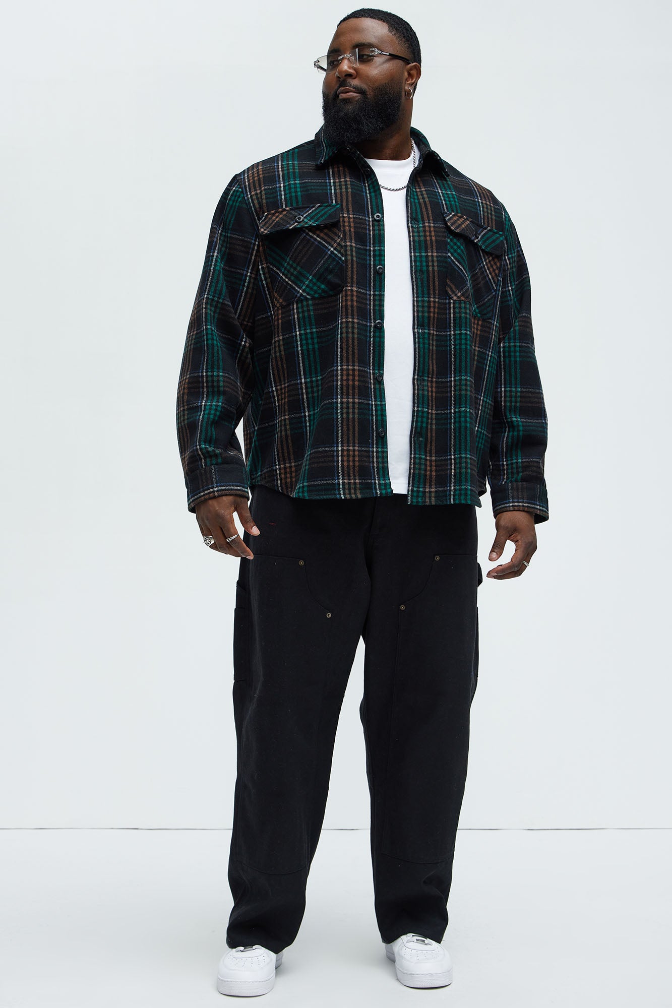 Irving Plaid Button Up Shirt - Multi Color - Image 6