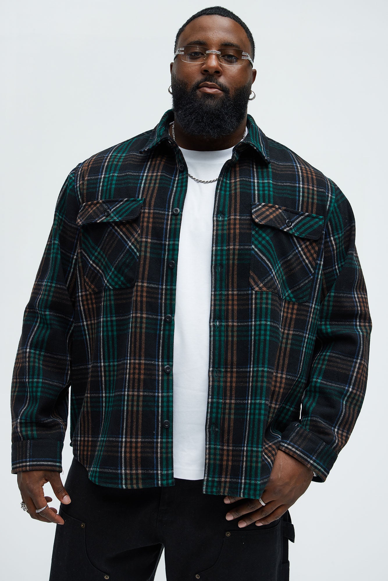 Irving Plaid Button Up Shirt - Multi Color - Image 5