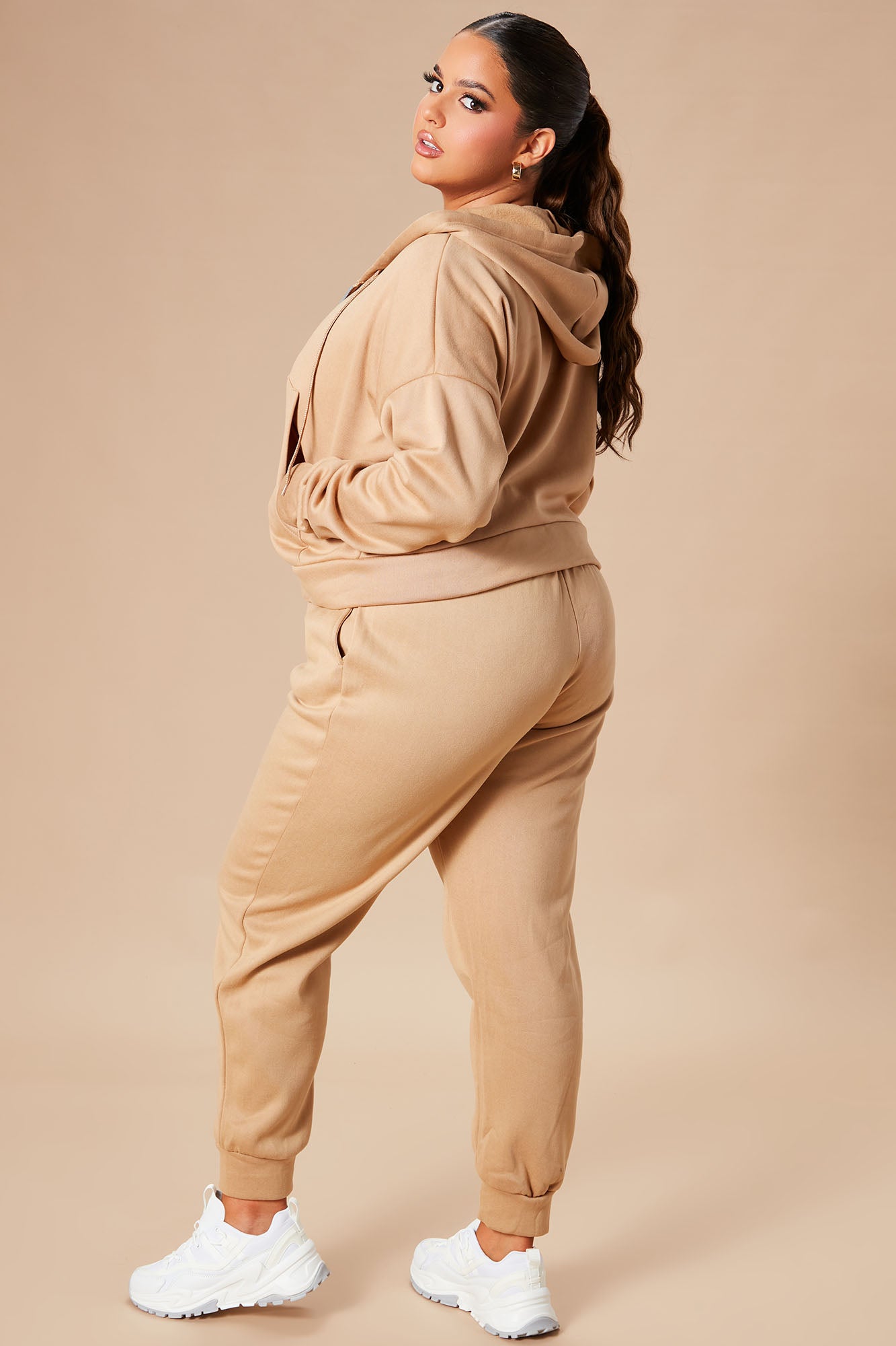 I Got This Zip Up Jacket And Jogger Set - Mocha - Image 7