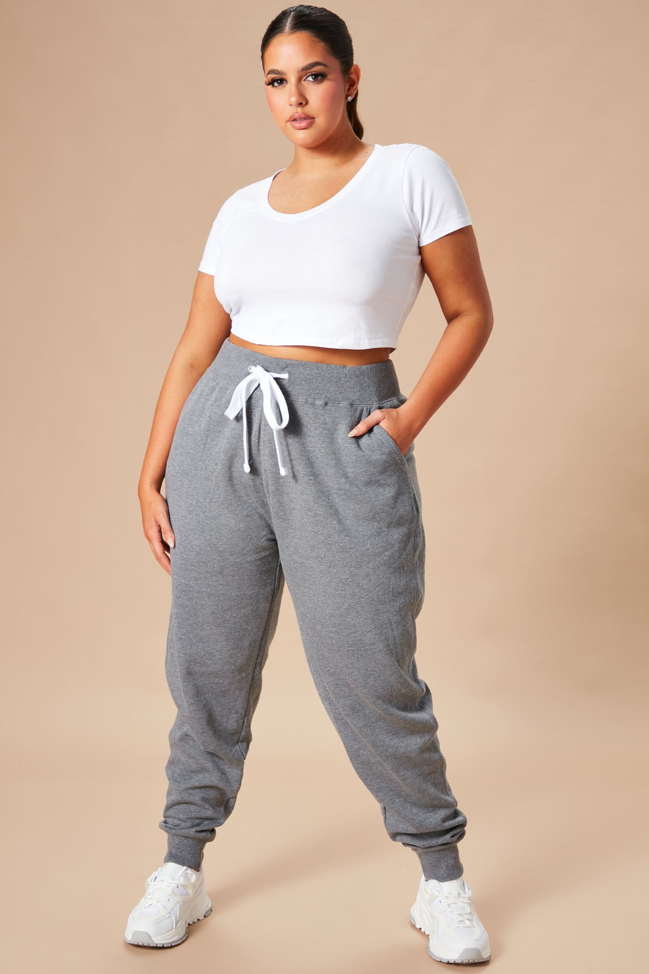Relaxed Vibe Joggers - Heather Grey - Image 5