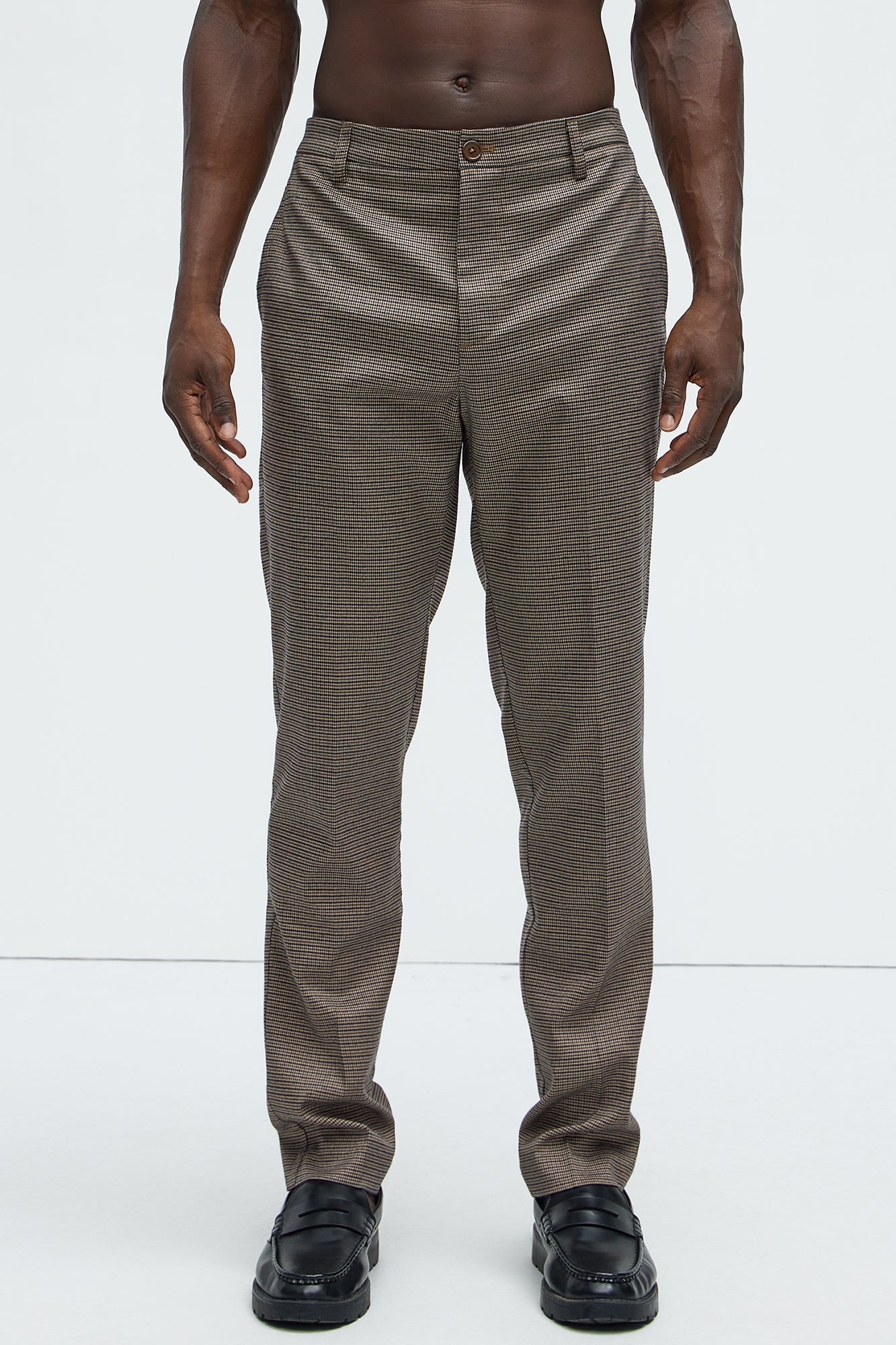 Inoa Houndstooth Slim Trousers - Brown/combo - Image 3