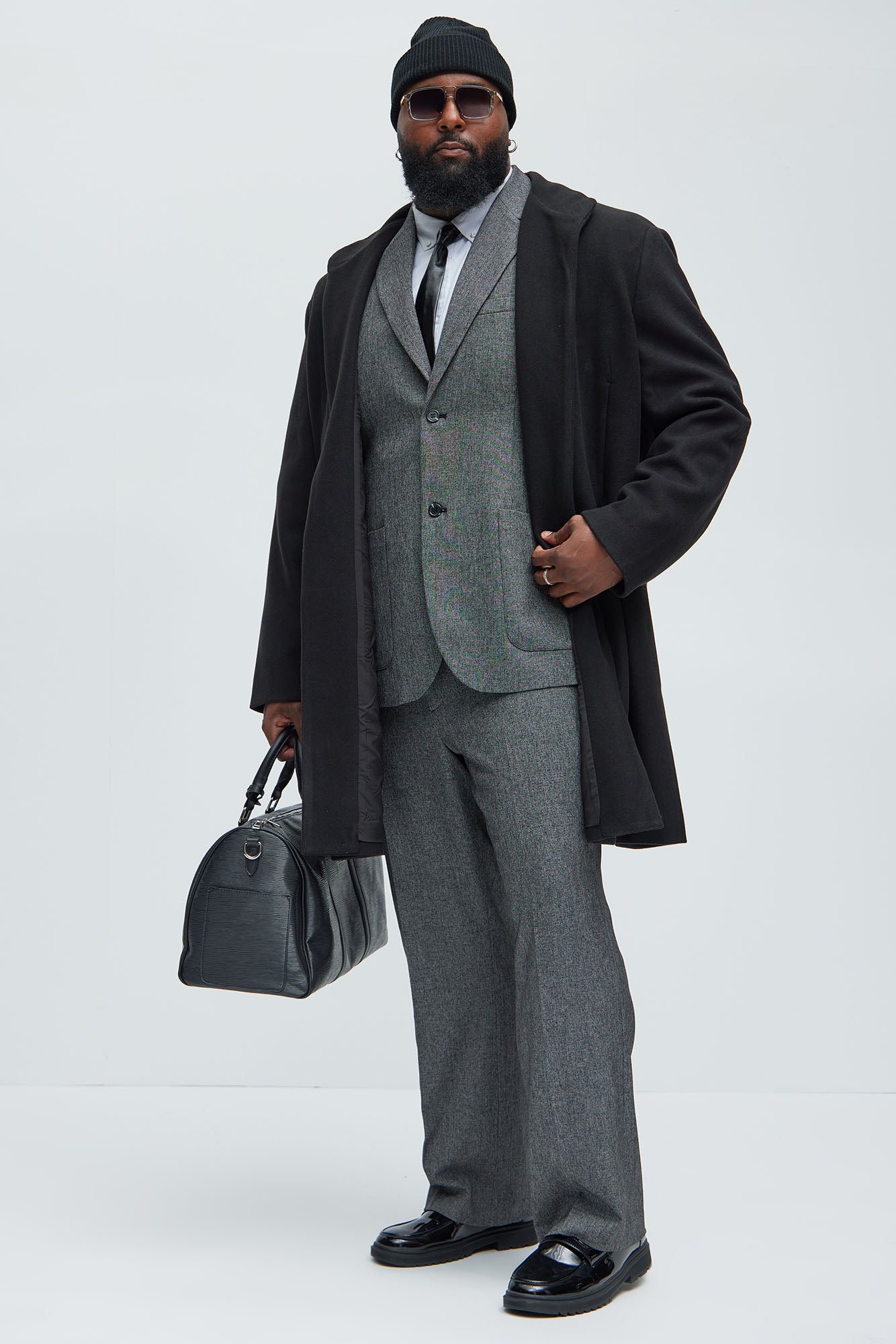 Porter Textured Blazer - Charcoal - Image 7