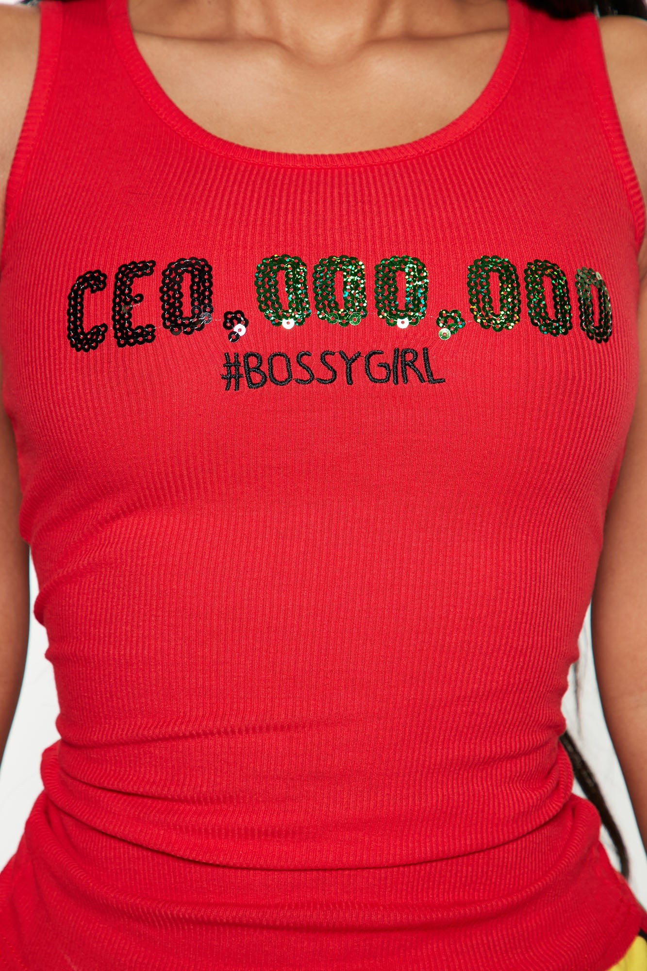 CEO Of Good Vibes PJ Short Set - Red/combo - Image 3