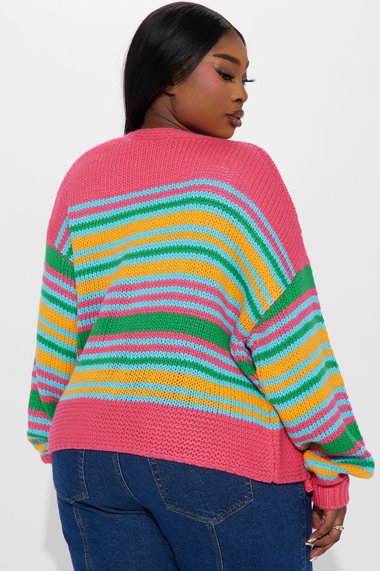 Selena Striped Cardigan - Multi Color - Image 5
