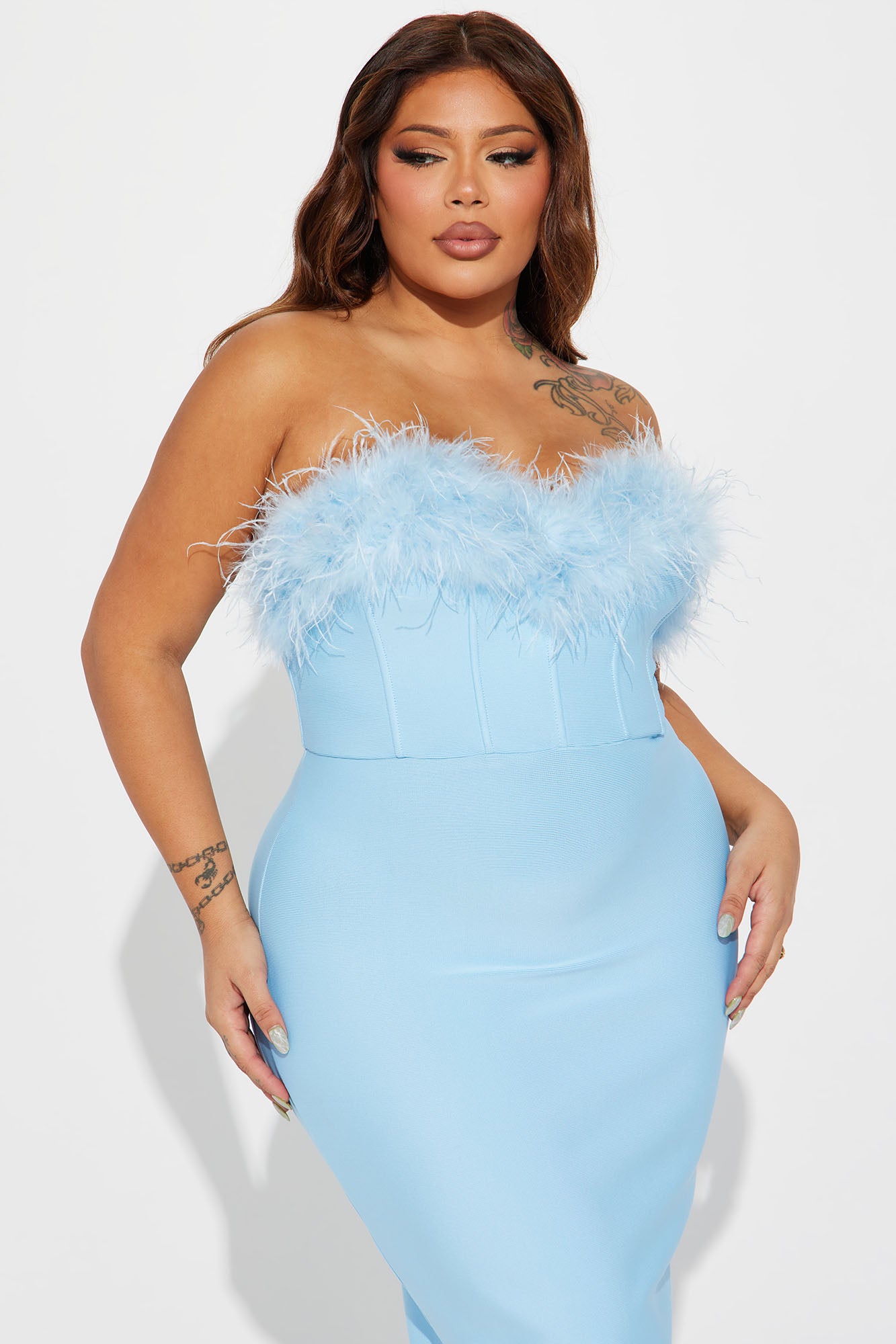 Bridget Bandage Maxi Dress - Light Blue - Image 5