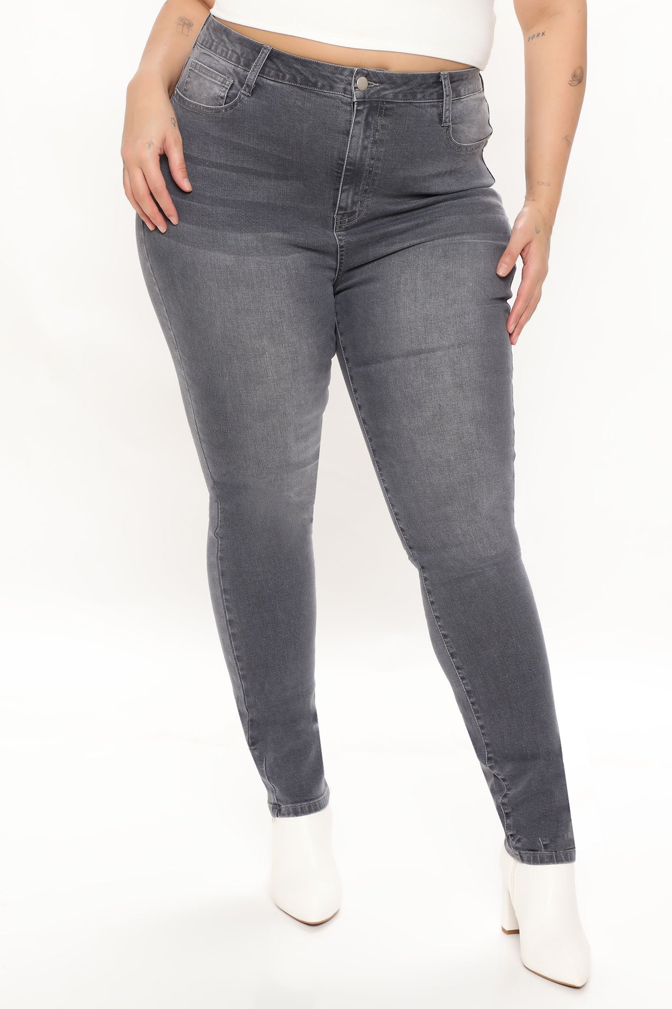 Tall Jessica Skinny Jeans - Grey - Image 6