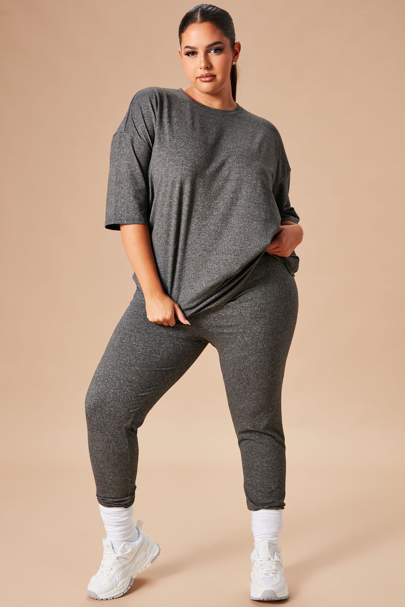 Weekend Vibes Legging Set - Charcoal - Image 4