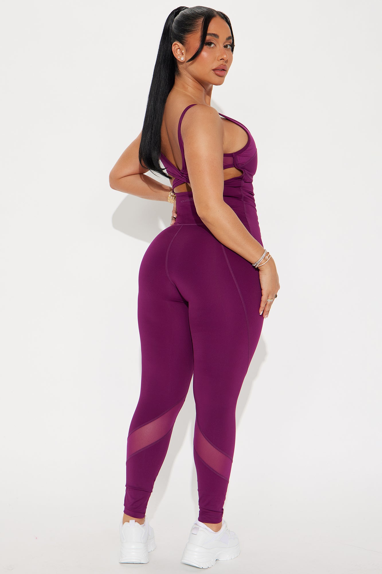Repeat The Cycle Elevate Active Jumpsuit - Plum - Image 3