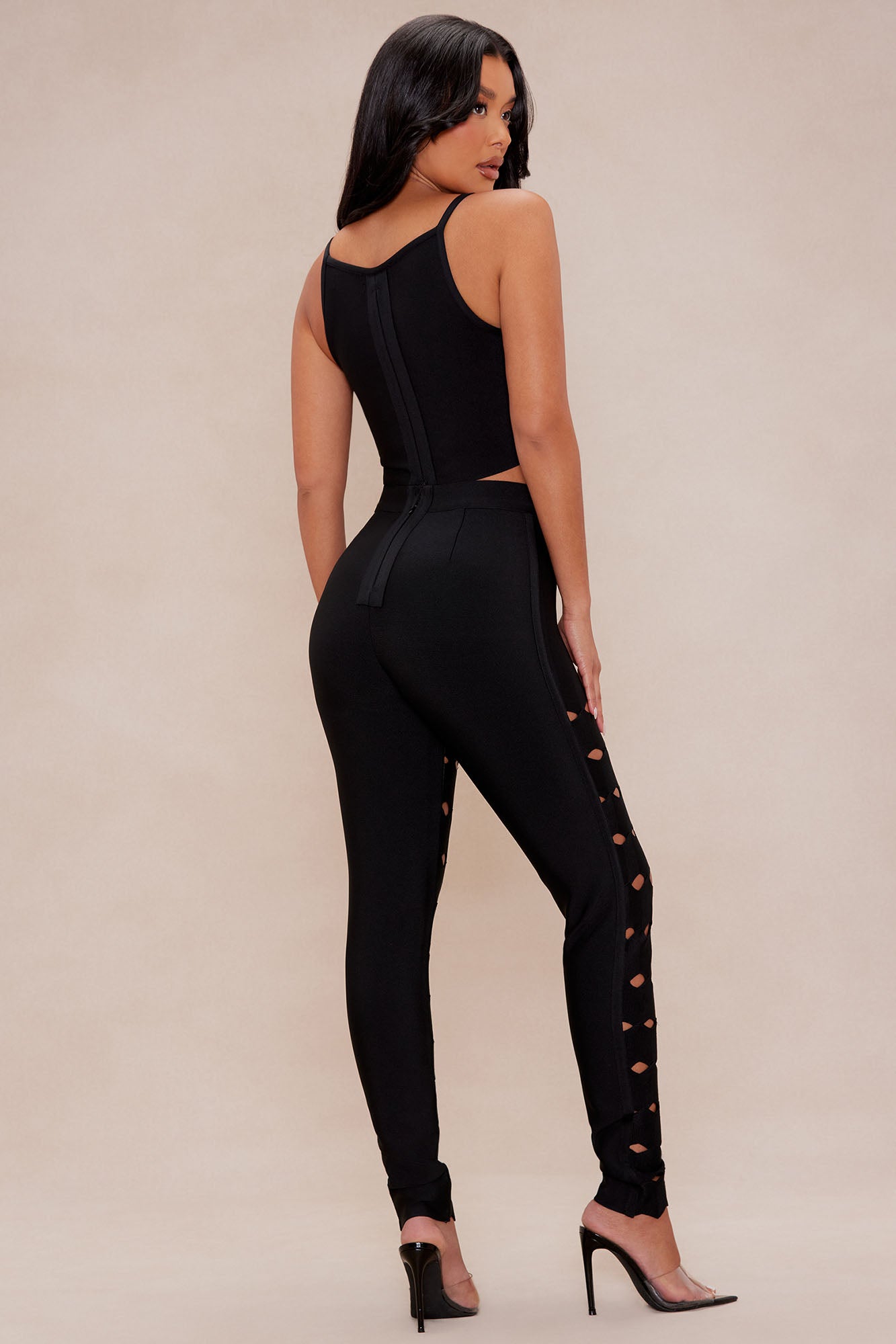 Brielle Cut Out Bandage Set - Black - Image 4