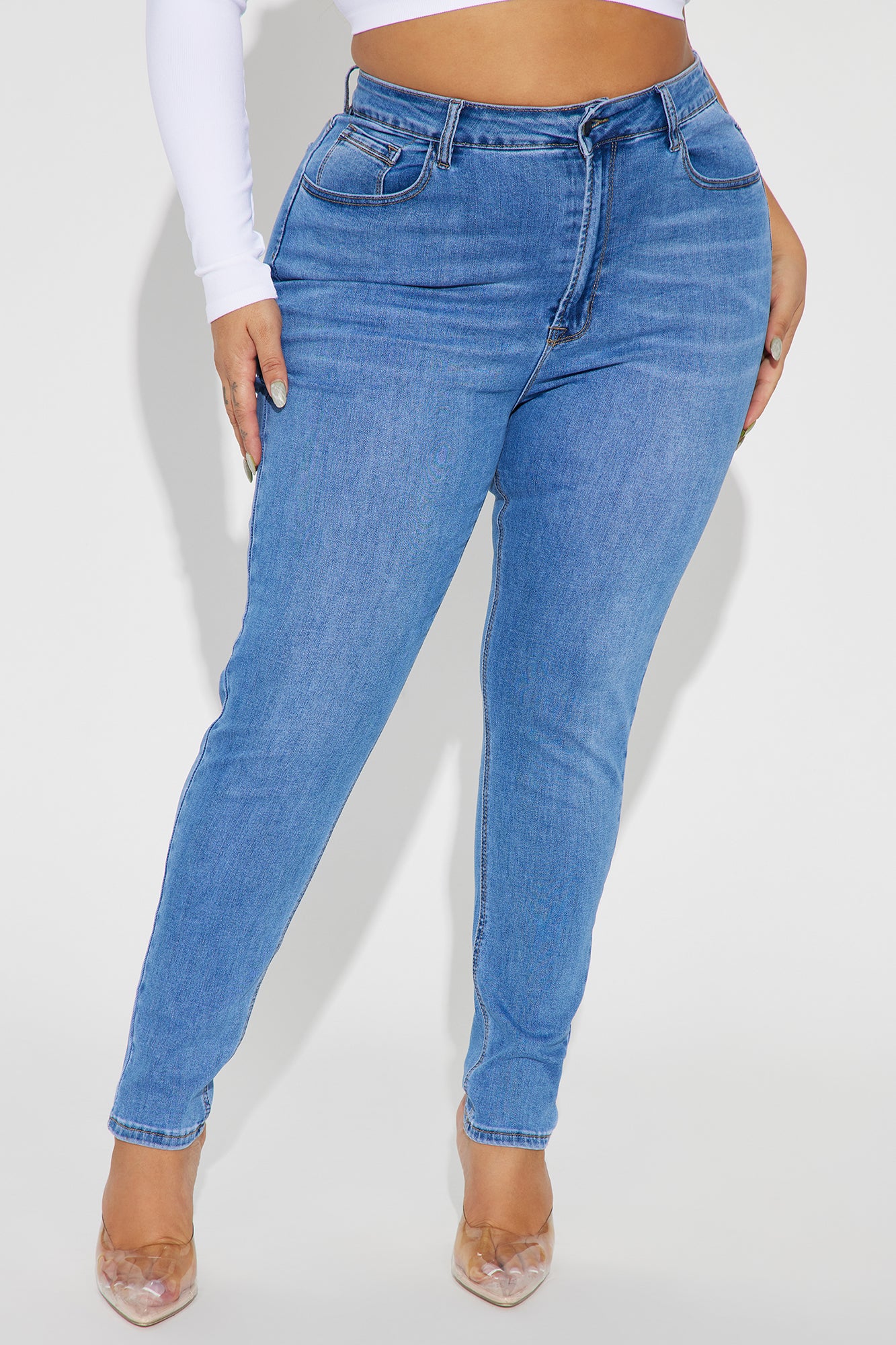 Ivy Super Soft Booty Lifter Skinny Jeans - Light Wash - Image 6