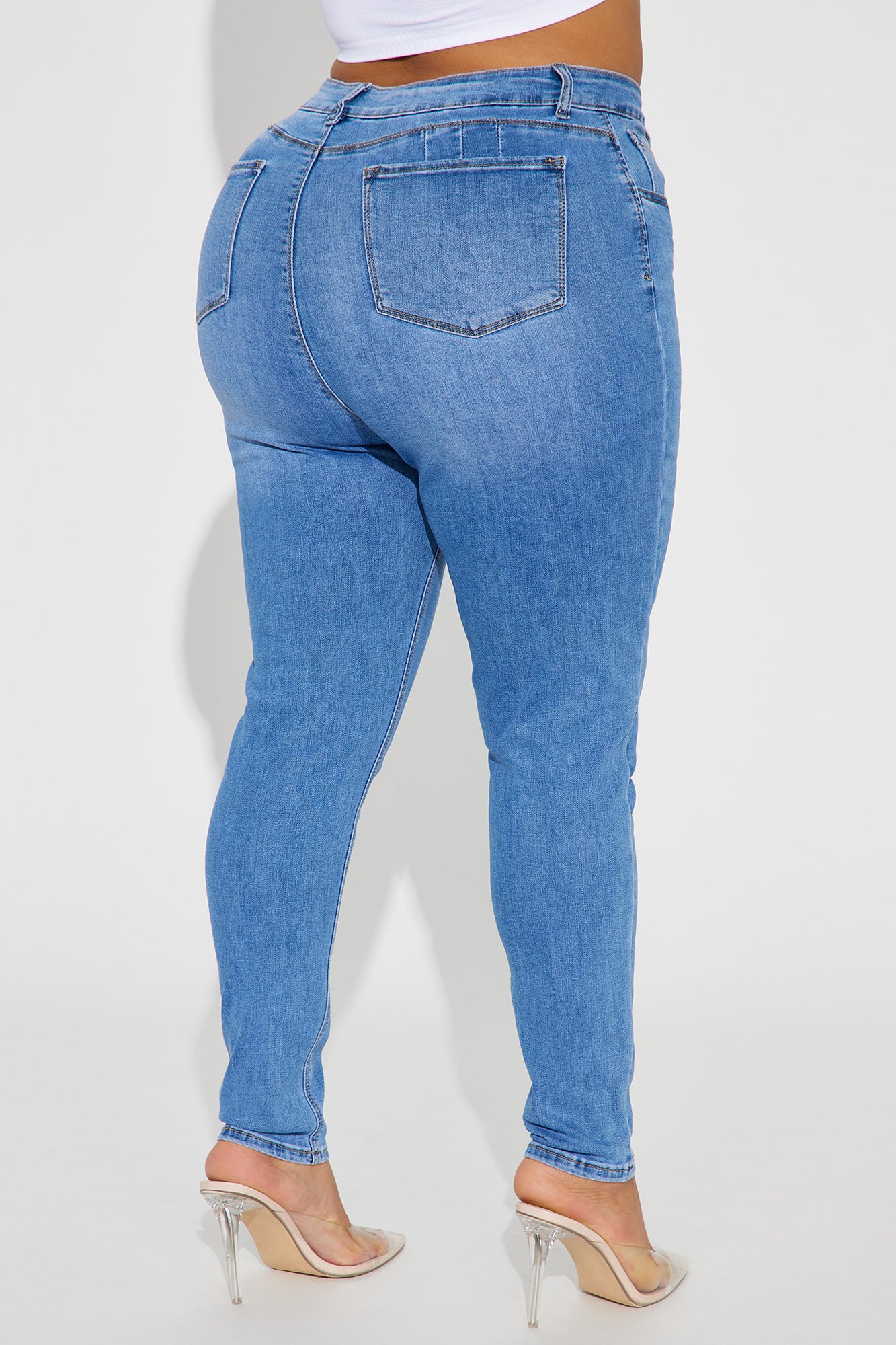 Ivy Super Soft Booty Lifter Skinny Jeans - Light Wash - Image 7