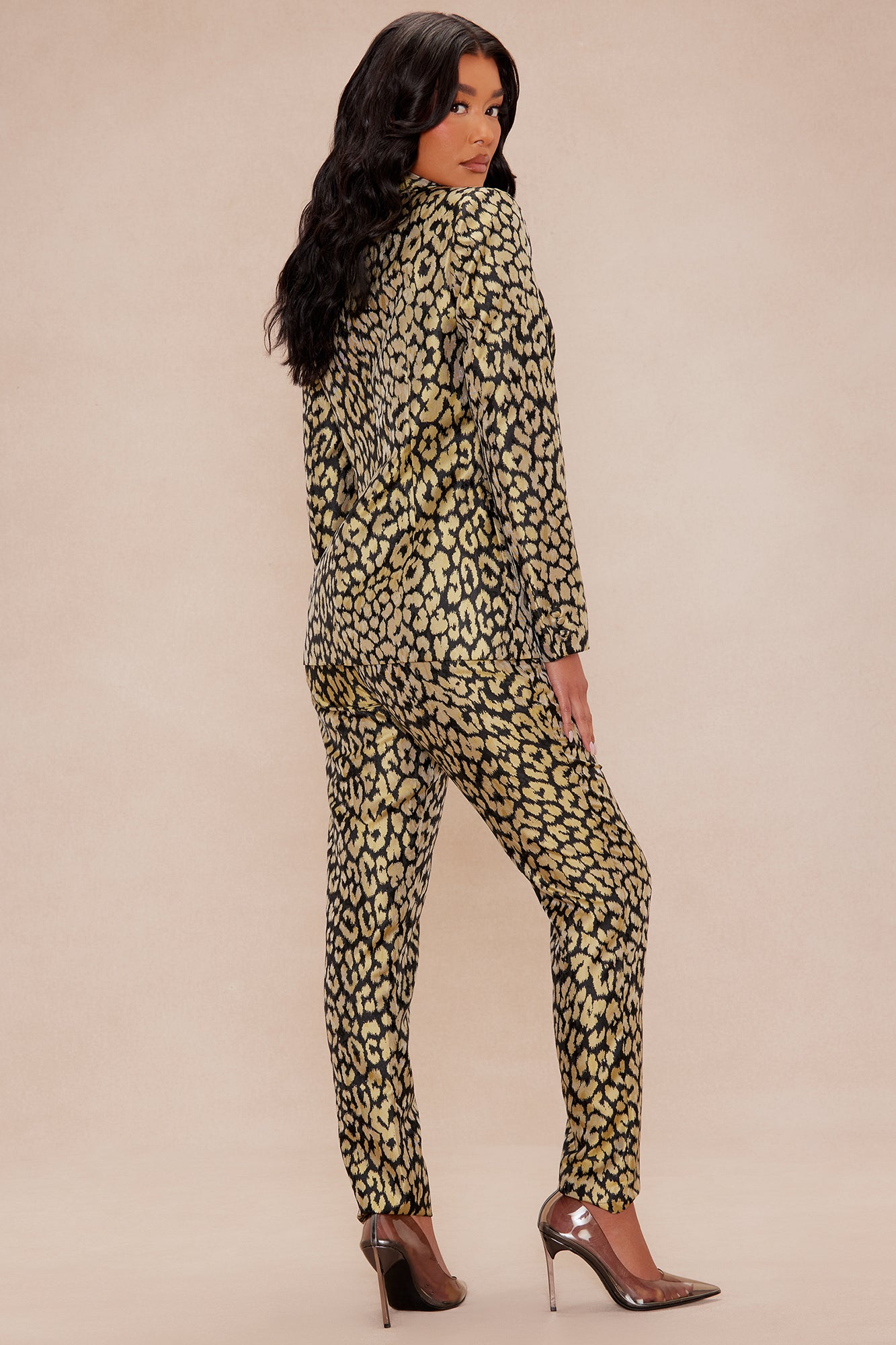 Stepping Out Leopard Suit Set - Chartreuse - Image 5