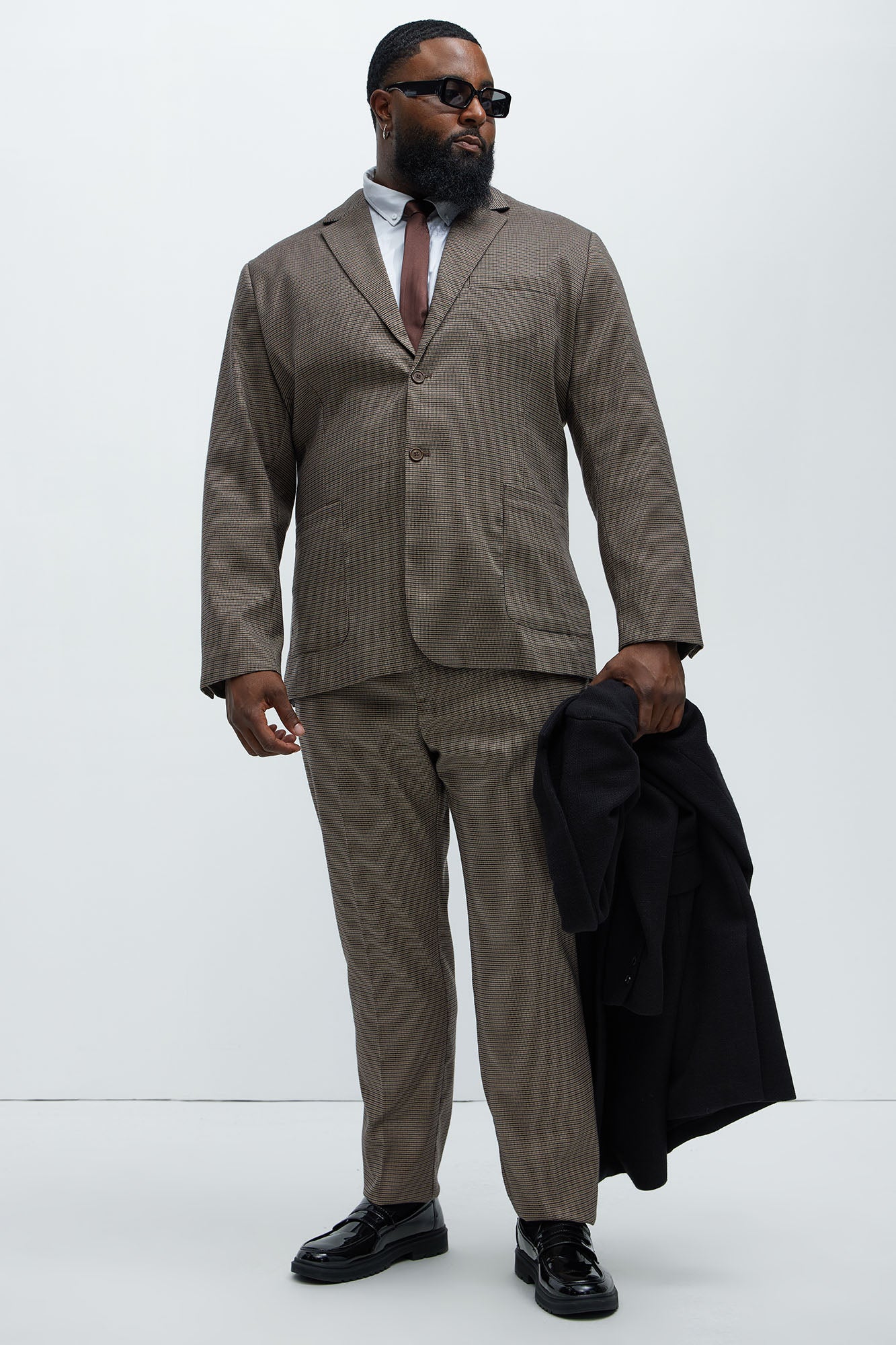 Inoa Houndstooth Slim Trousers - Brown/combo - Image 7