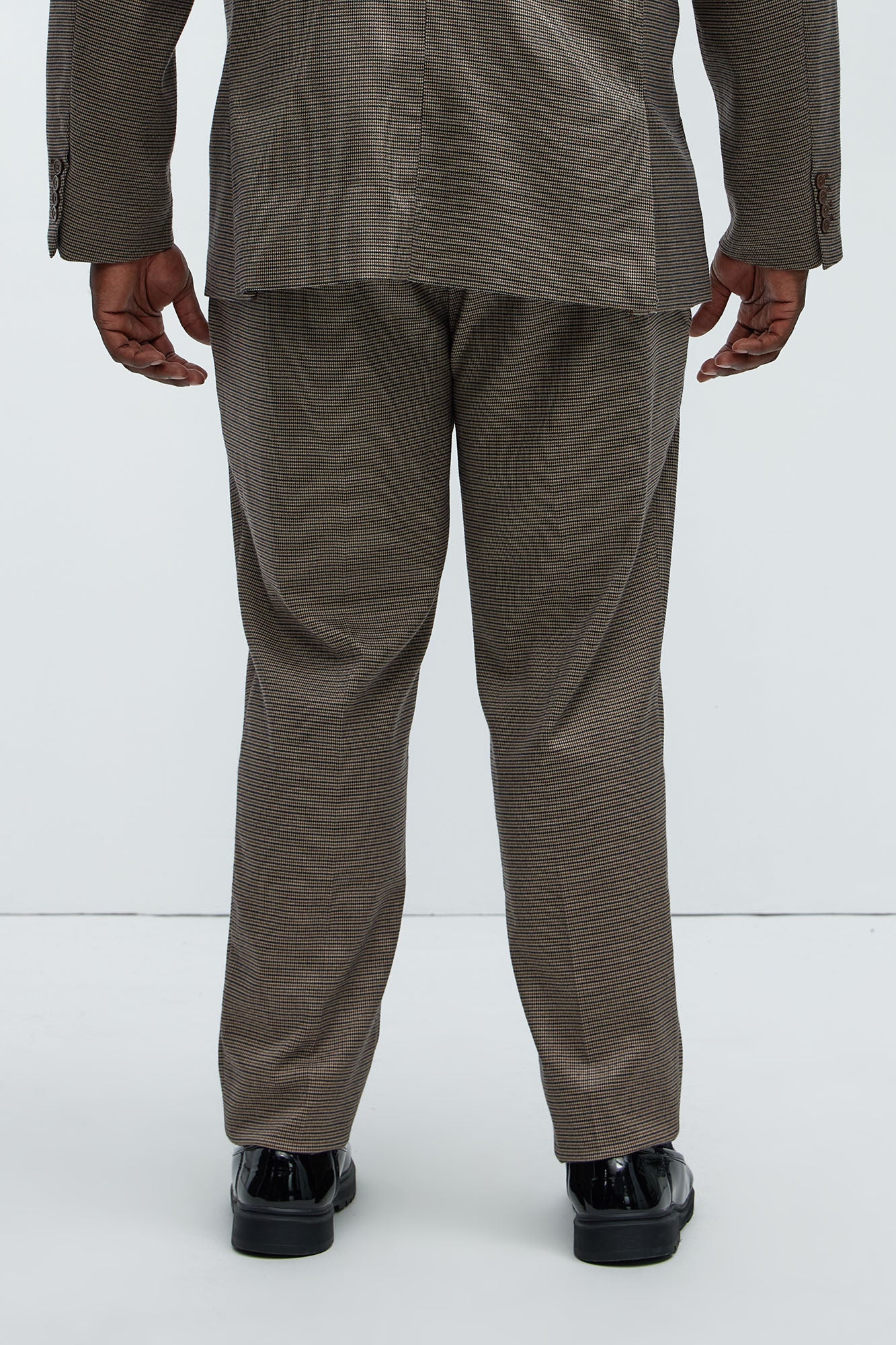 Inoa Houndstooth Slim Trousers - Brown/combo - Image 9