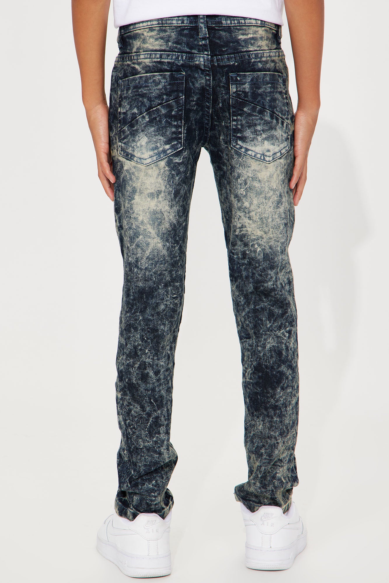 Mini Denim Moto Rip And Repair Jeans - Vintage Wash - Image 4