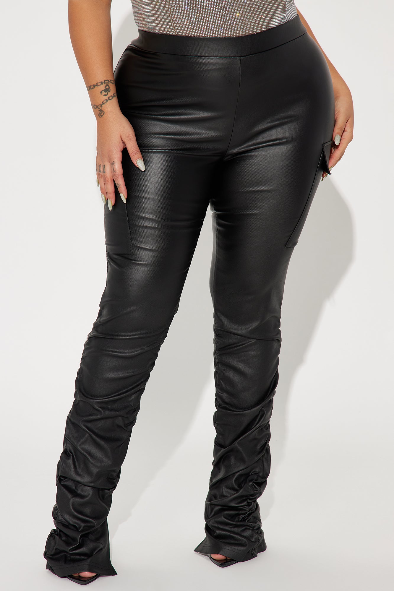 Sugar Coated Cargo Stacked Legging - Black - Image 5